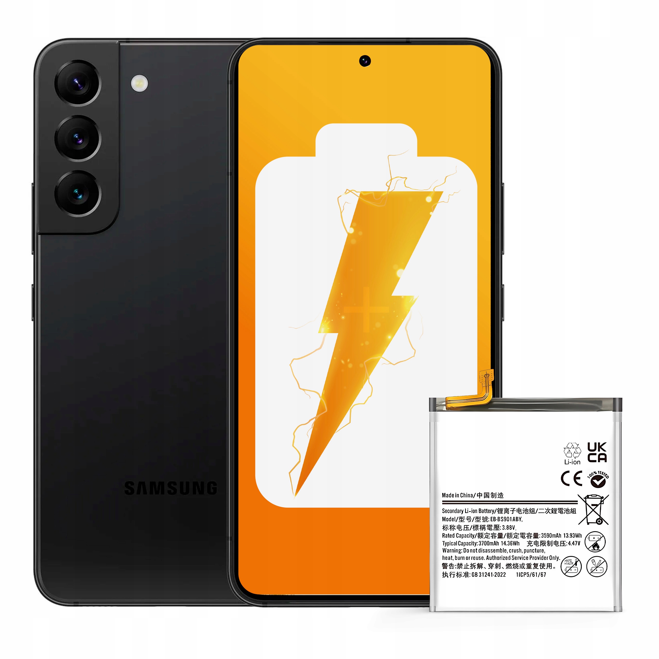Bateria EB-BS901ABY do Samsung Galaxy S22 Zestaw 3700 mAh NOWACELL