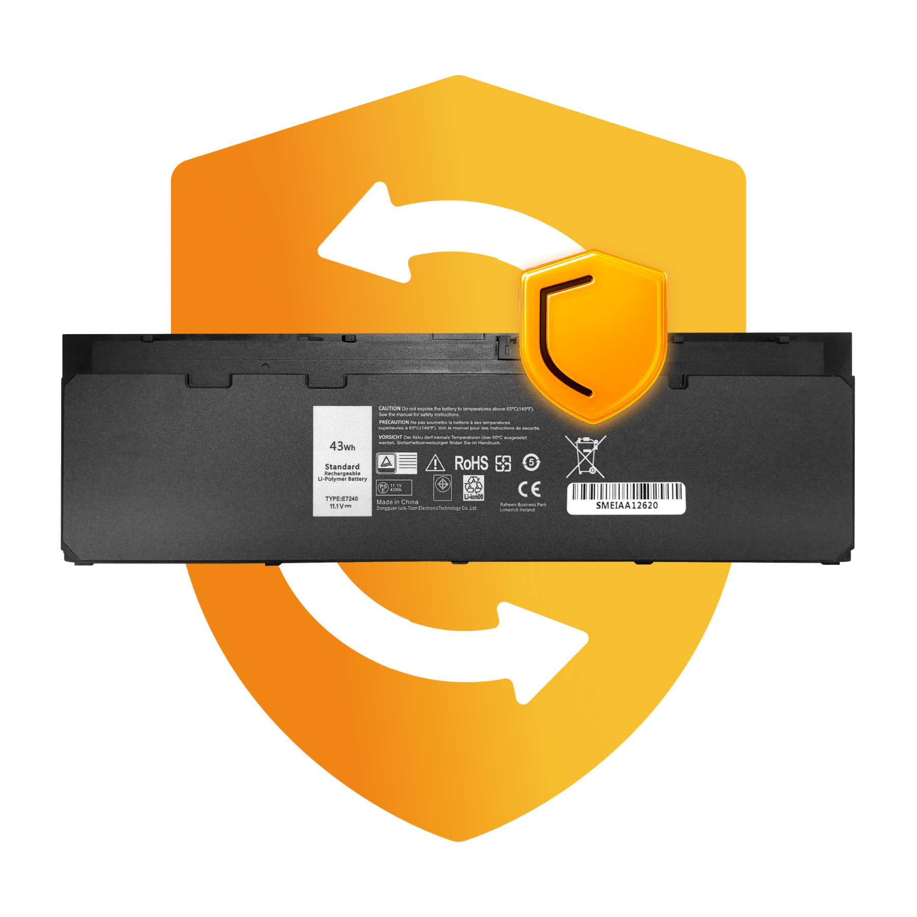 Bateria E7240 WD52H do Dell Latitude E7240 E7250 451-BBFX GVD76 11.1V 43 Wh
