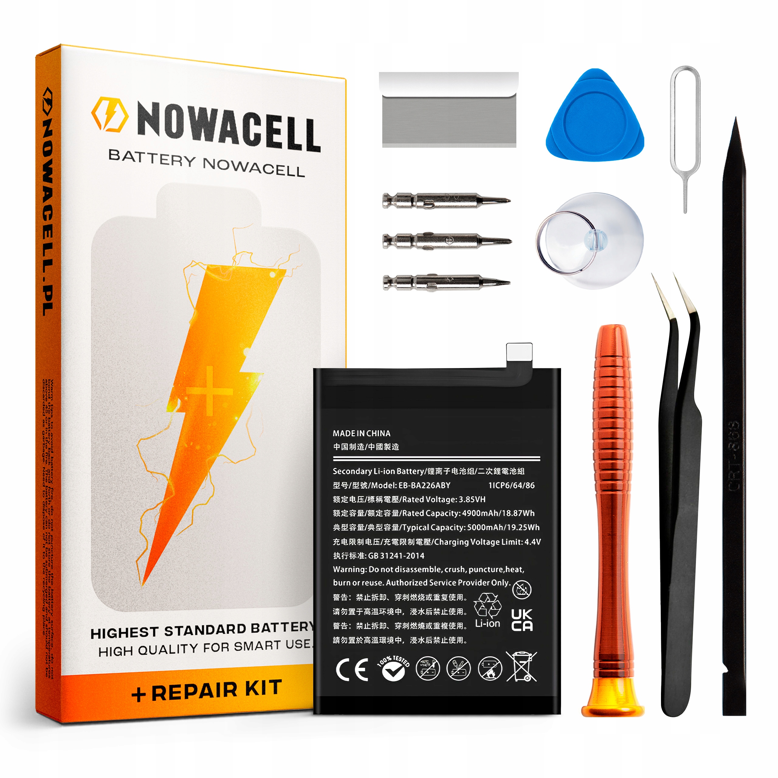 Bateria EB-BA226ABY do Samsung Galaxy A22 5G Zestaw 5000 mAh NOWACELL