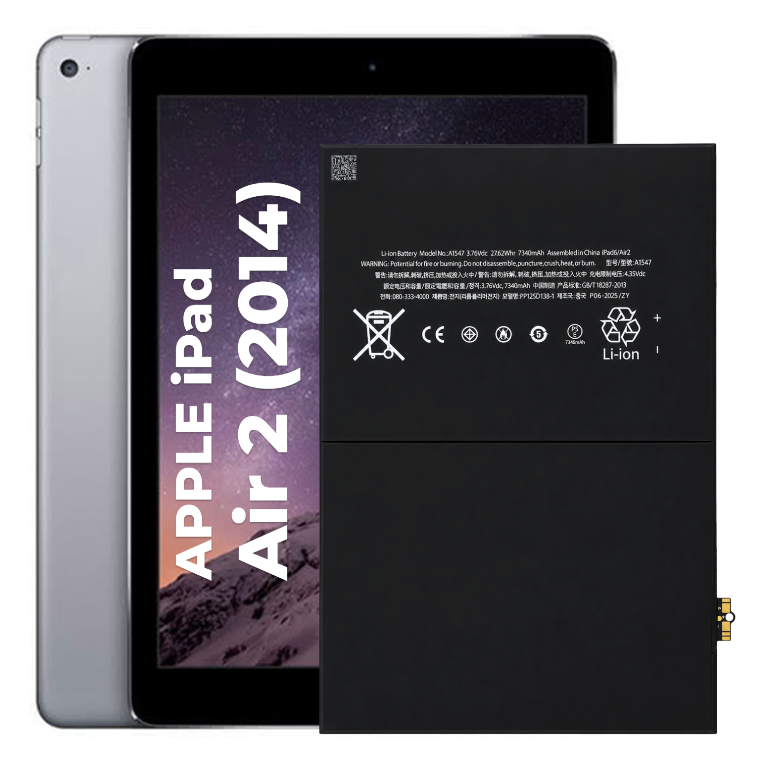Bateria A1547 do iPad Air 2 2014 A1566, A1567 7340 mAh Akumulator NOWACELL