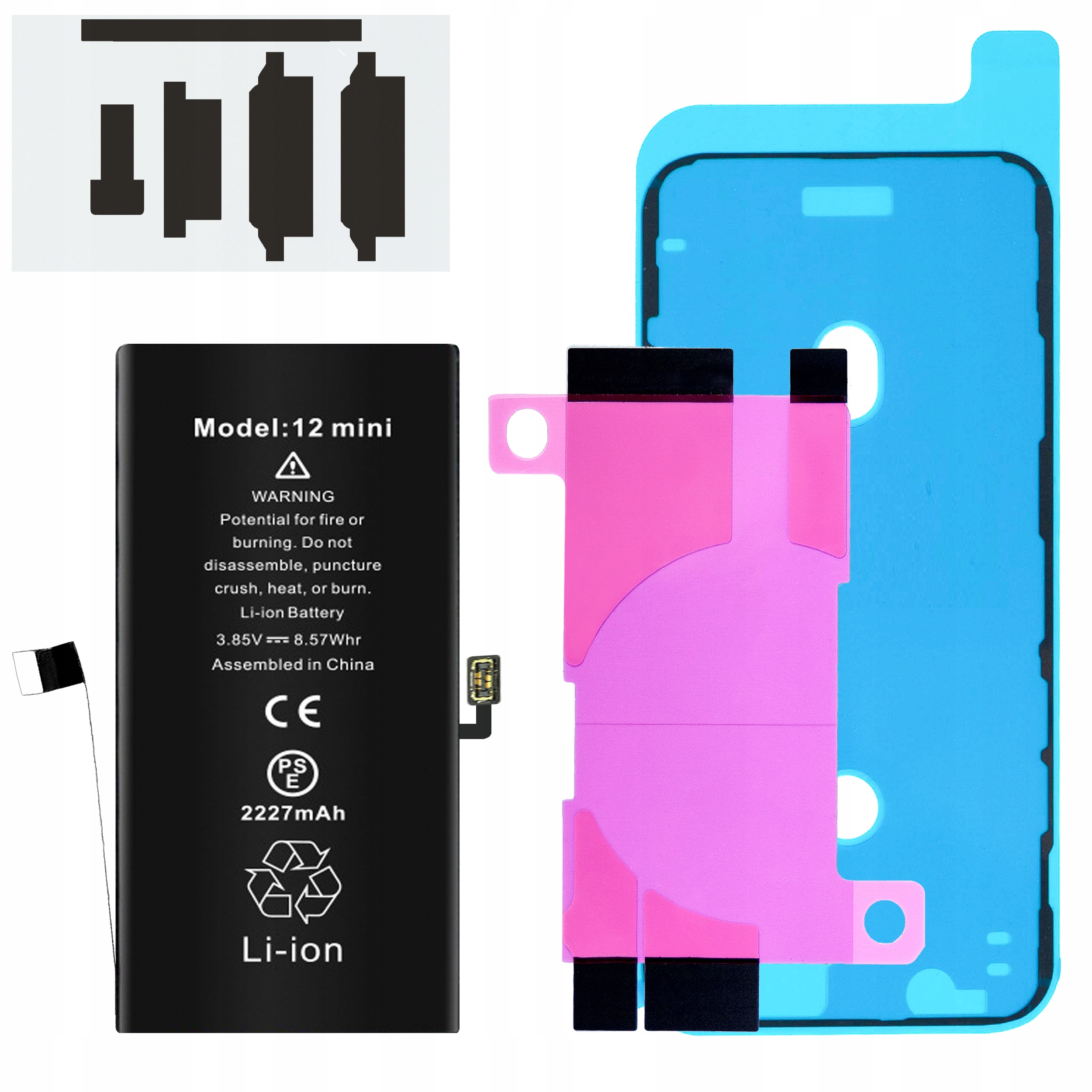 Bateria do iPhone 12 Mini BMS 2227mAh (NO MESSAGE) Bez Komunikatu