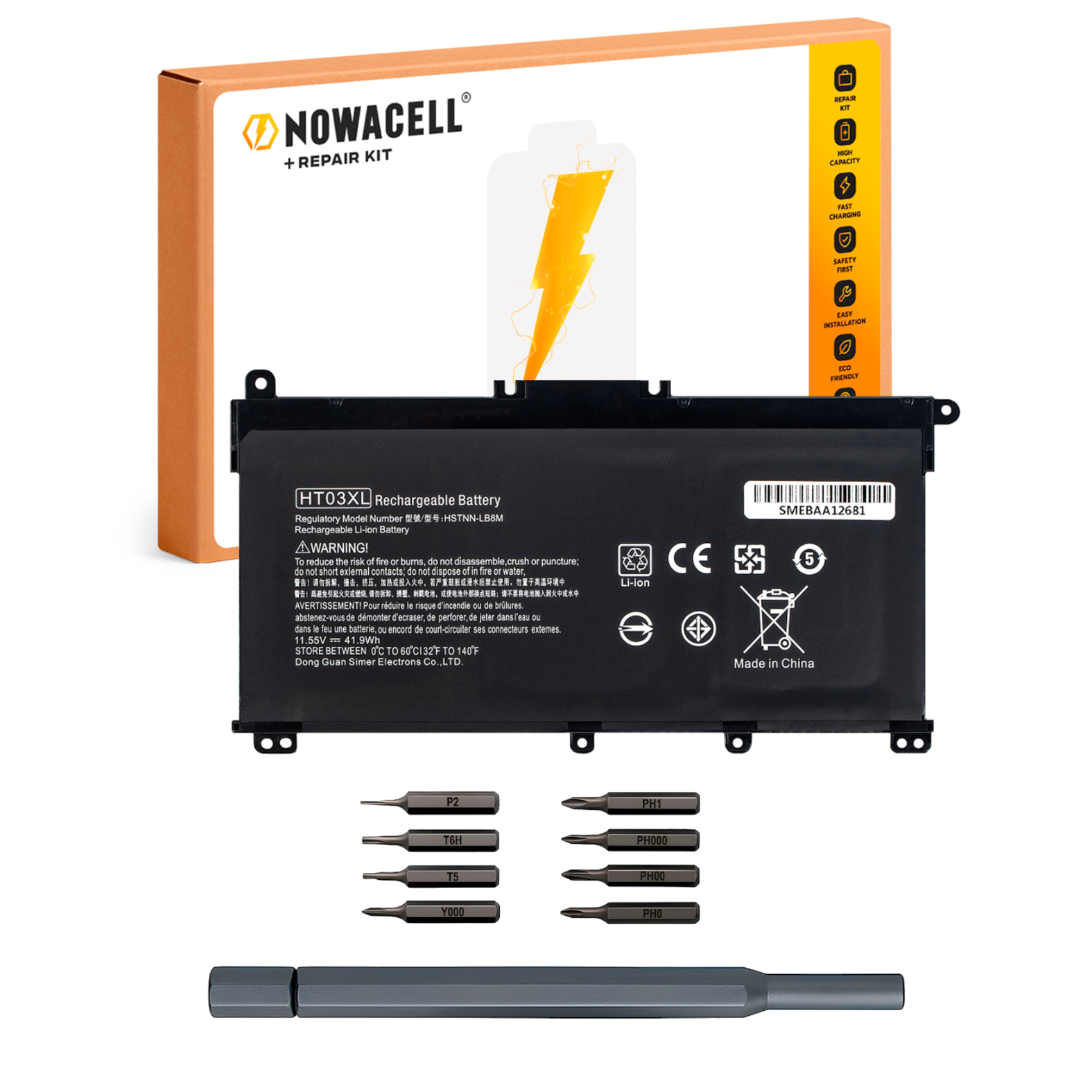 Bateria HT03XL do HP Pavilion 14 15 x360 Notebook 14 15 17 42 Wh 11,55 V