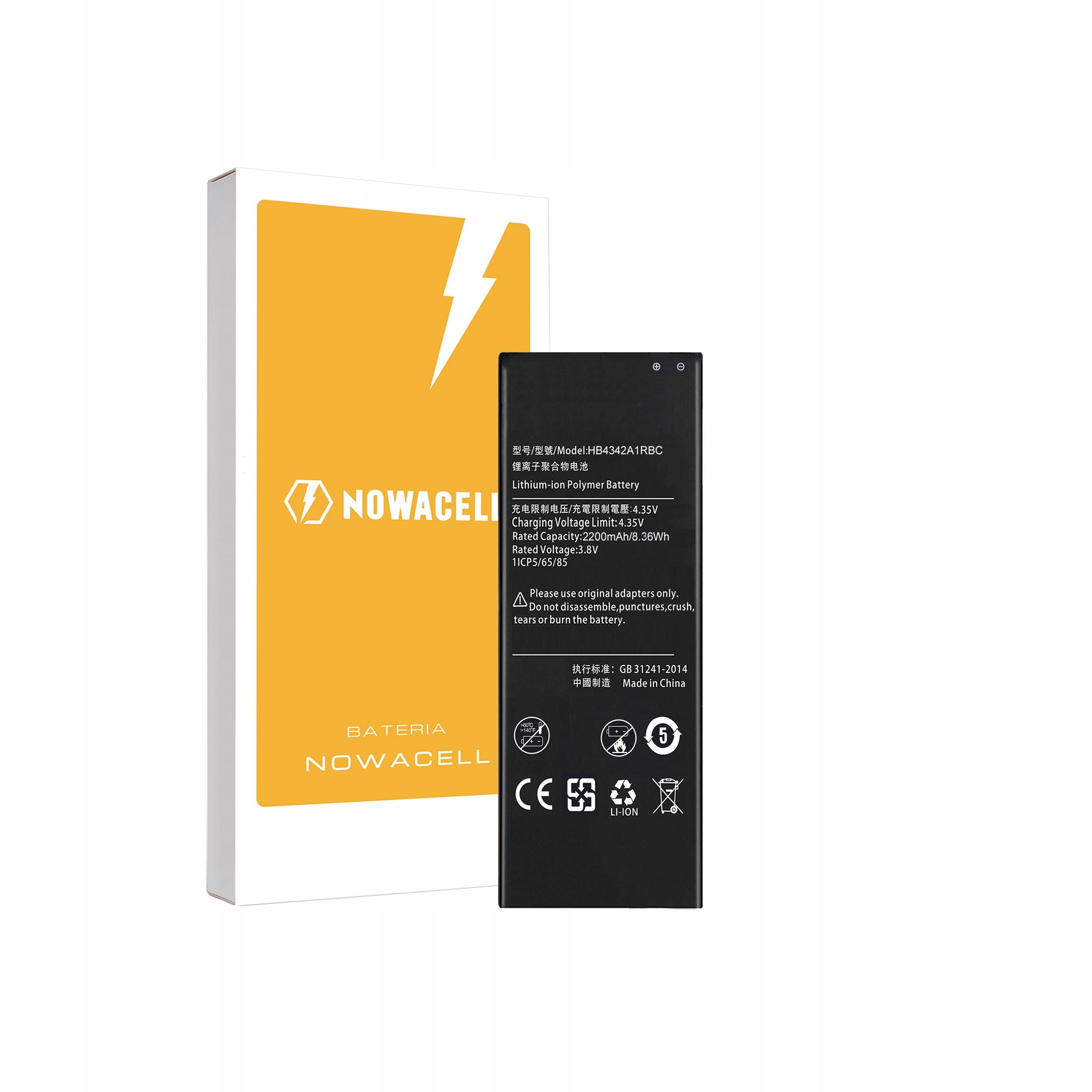 Bateria HB4342A1RBC do Huawei Y5 II, Y6, 2200 mAh, Oryginalna Jakość