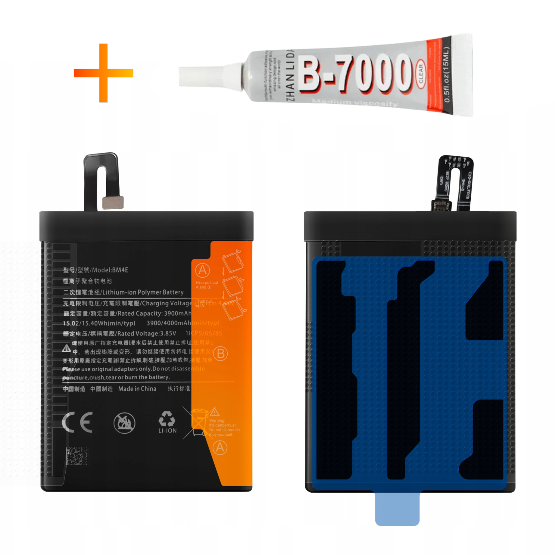 Bateria BM4E + KLEJ B7000 do Xiaomi Pocophone F1 Poco F1 4000mAh Akumulator