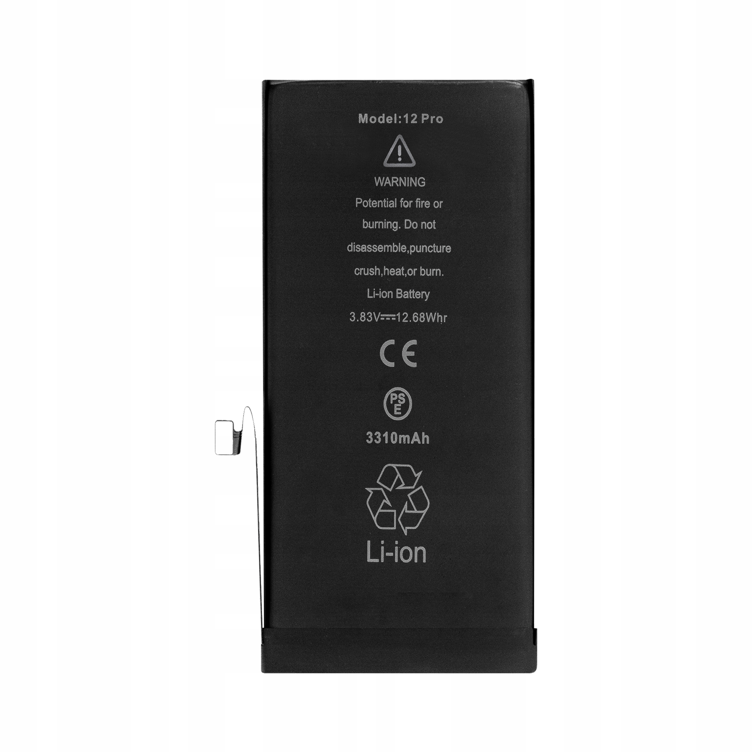 Bateria + Uszczelka do iPhone 12 / 12 Pro Większa Pojemność 3310 mAh Nowa