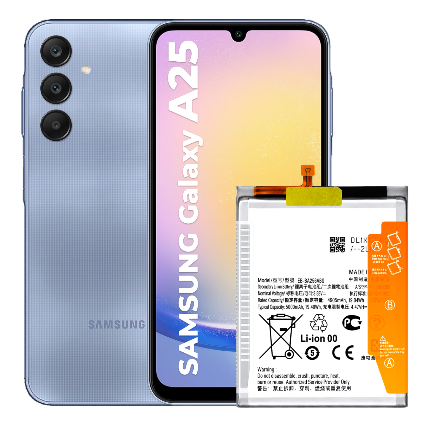 Zestaw Bateria EB-BA256ABS do Samsung Galaxy A25 5G 5000 mAh NOWACELL