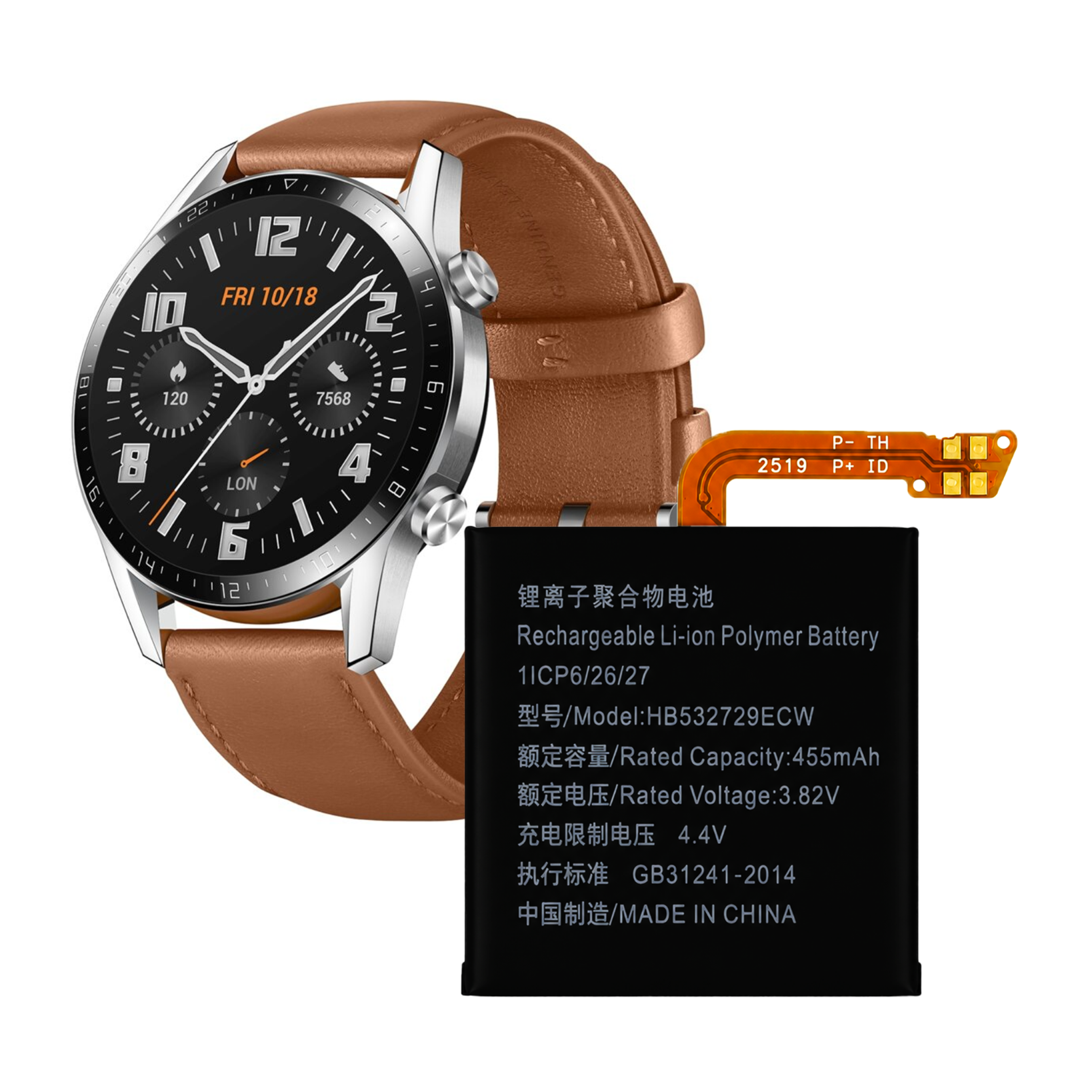 Bateria HB532729ECW do Huawei Watch GT2 46mm / 2E Akumulator 455 mAh