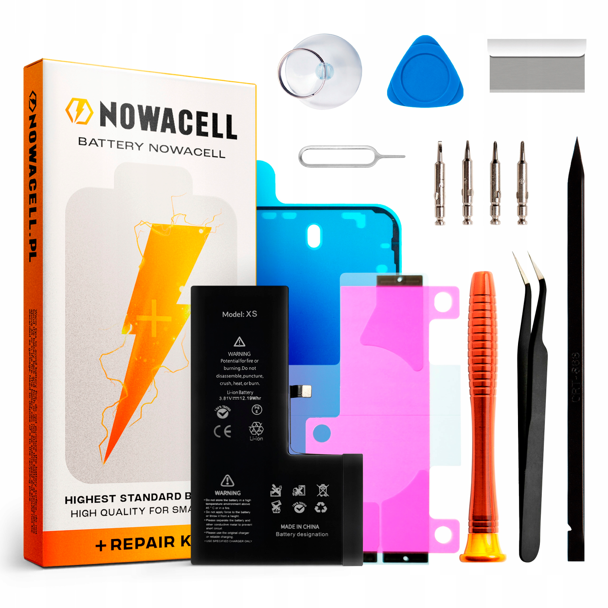 Bateria do iPhone XS Większa Pojemność 3000 mAh Zestaw NOWACELL