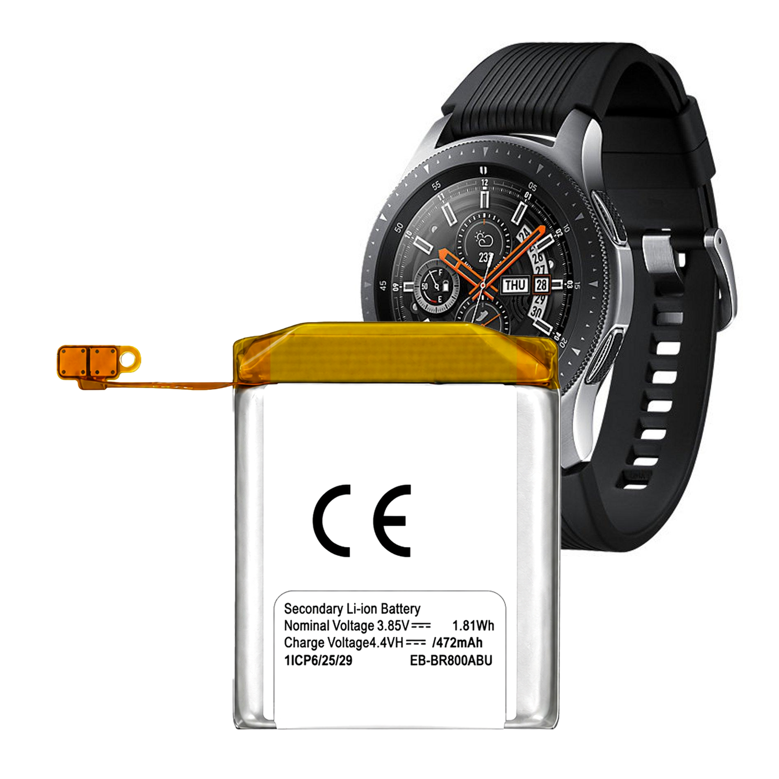 Bateria EB-BR800ABU do Samsung Galaxy Watch 46 mm SM-R800 SM-R805 472 mAh