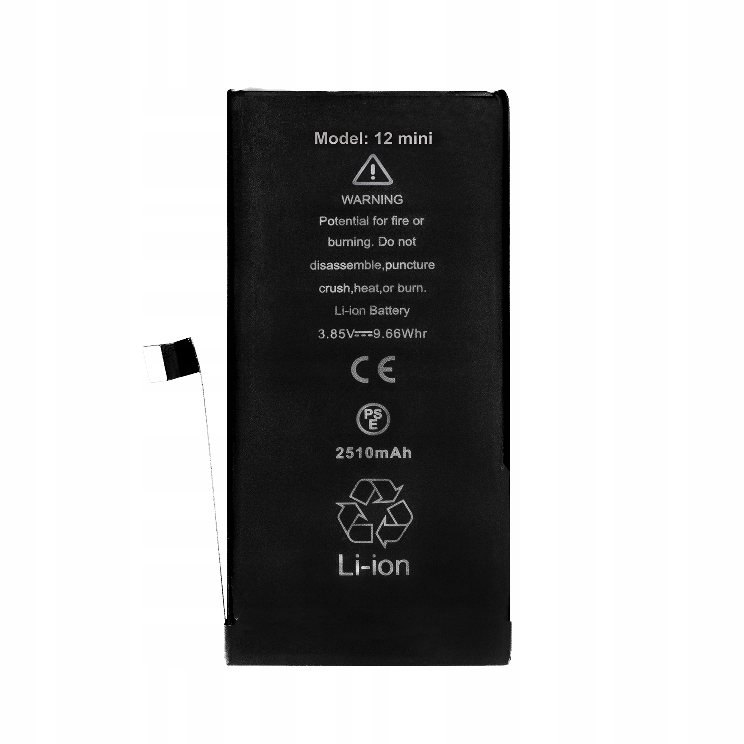 Bateria + Uszczelka do iPhone 12 Mini Większa Pojemność 2500 mAh NOWACELL