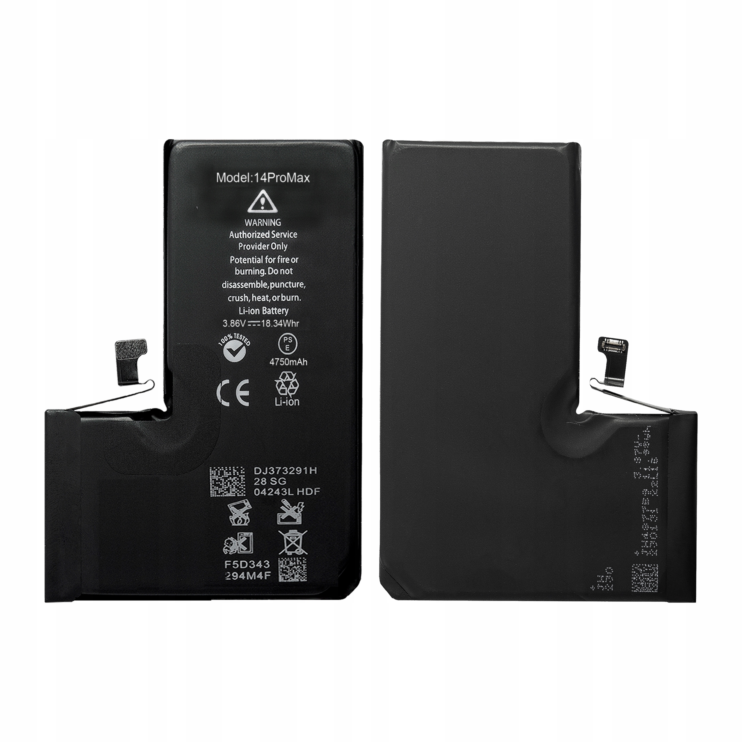 Bateria + Uszczelka do iPhone 14 Pro Max, Większa Pojemność 4700 mAh, Nowa
