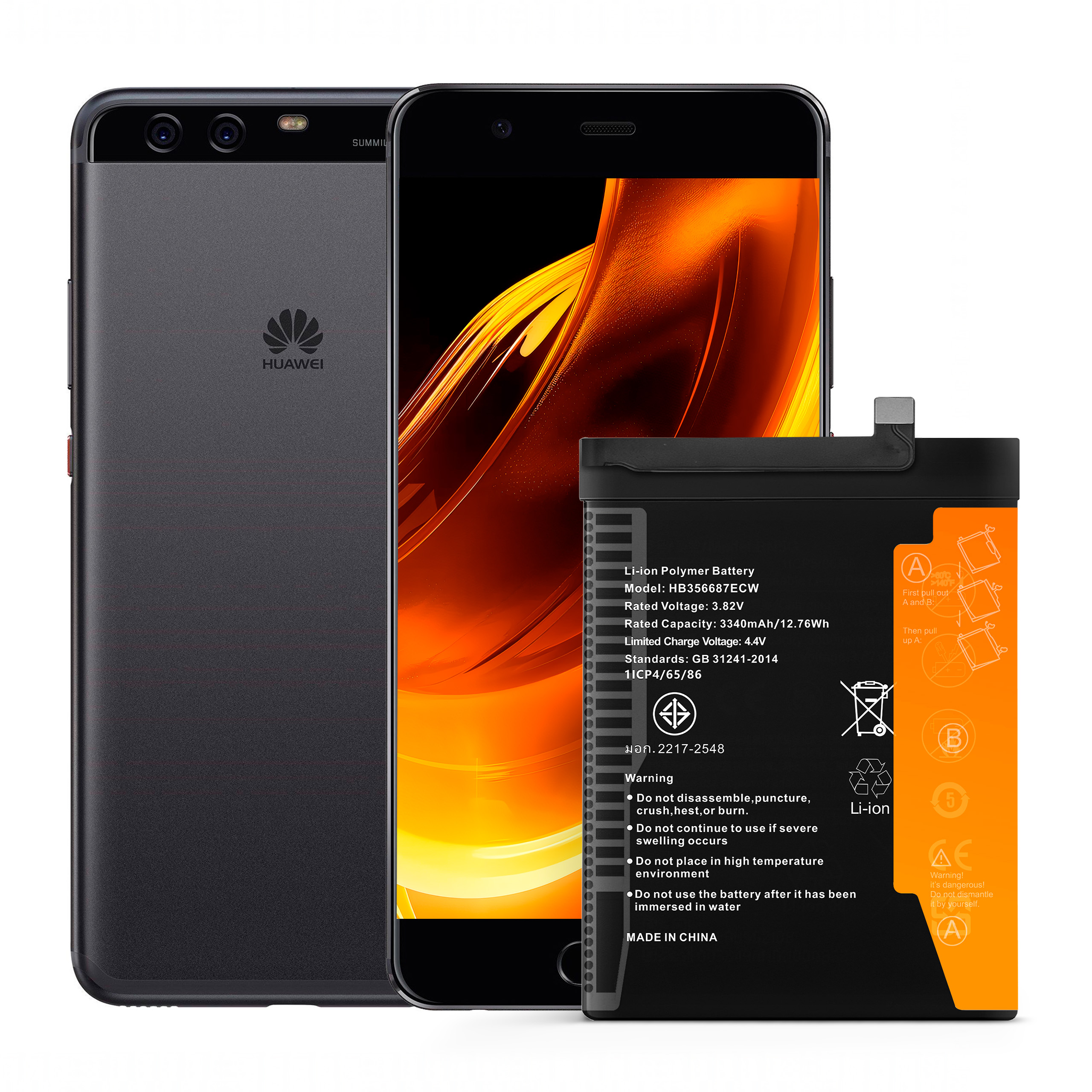 Bateria HB356687ECW do Huawei P30 Lite, 3340 mAh, Zestaw