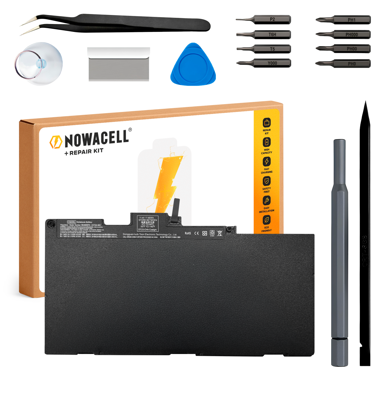 Bateria CS03XL do HP EliteBook 745 755 840 848 850 G3 11.4V 48Wh 4210mAh