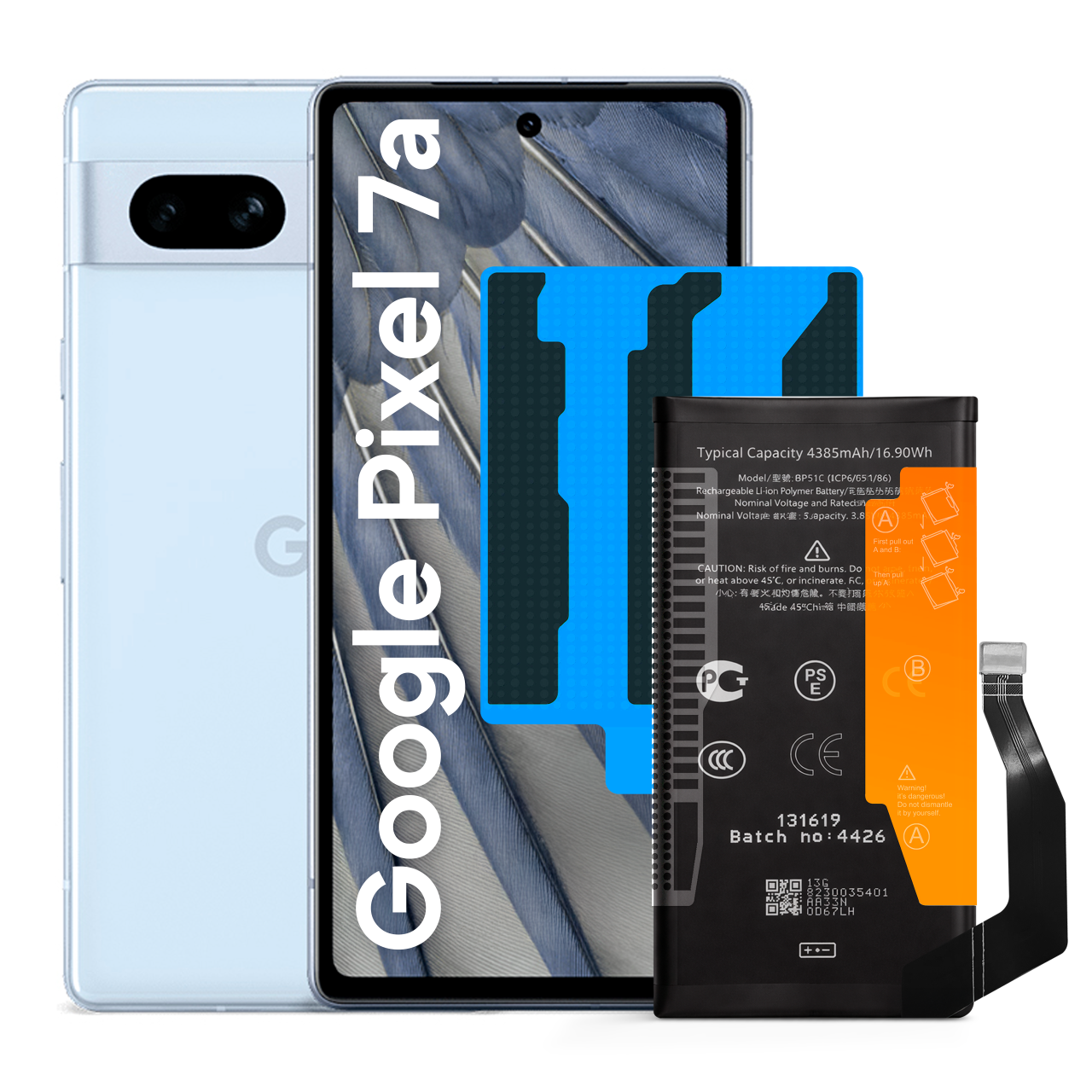 Bateria GP5JE do Google Pixel 7A 4385 mAh Oryginalna pojemność NOWACELL