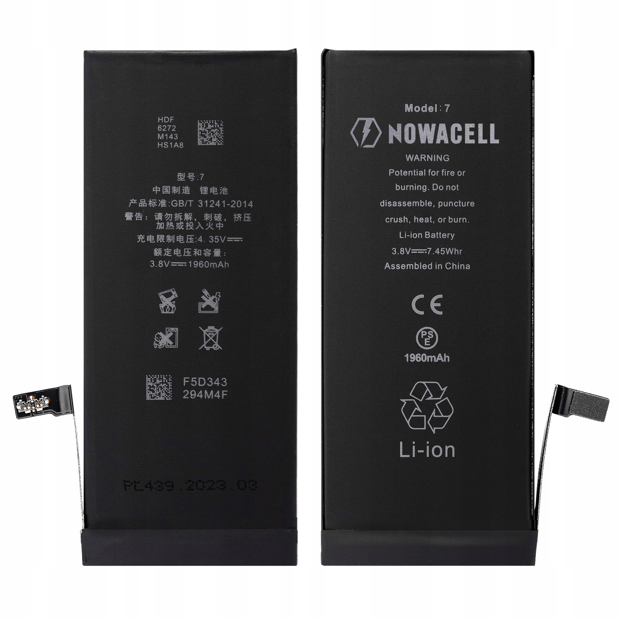 Bateria do iPhone 7 Oryginalna Pojemność 1960 mAh NOWACELL