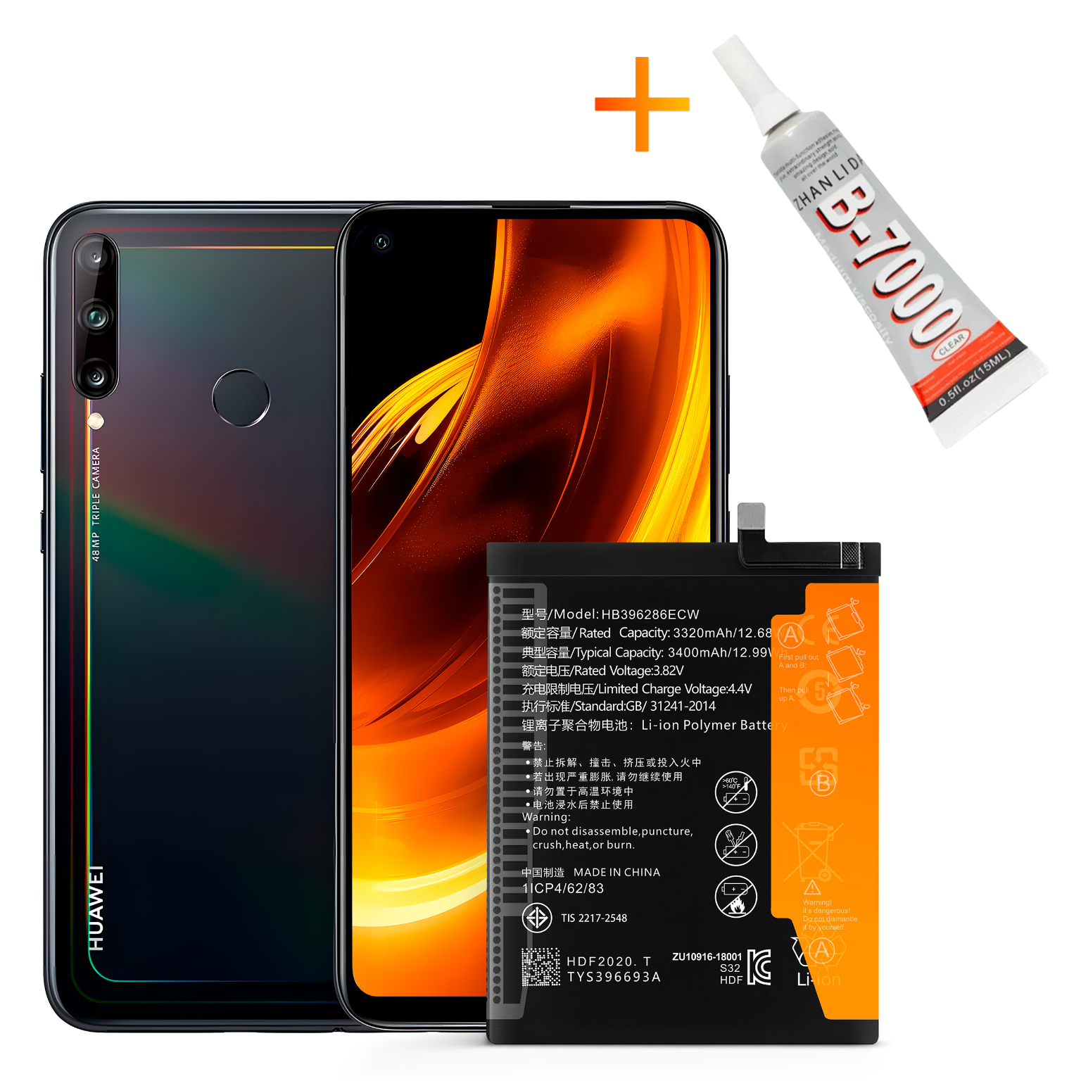 Bateria HB396286ECW + KLEJ B7000 do Huawei P Smart 2019 3400 mAh Akumulator
