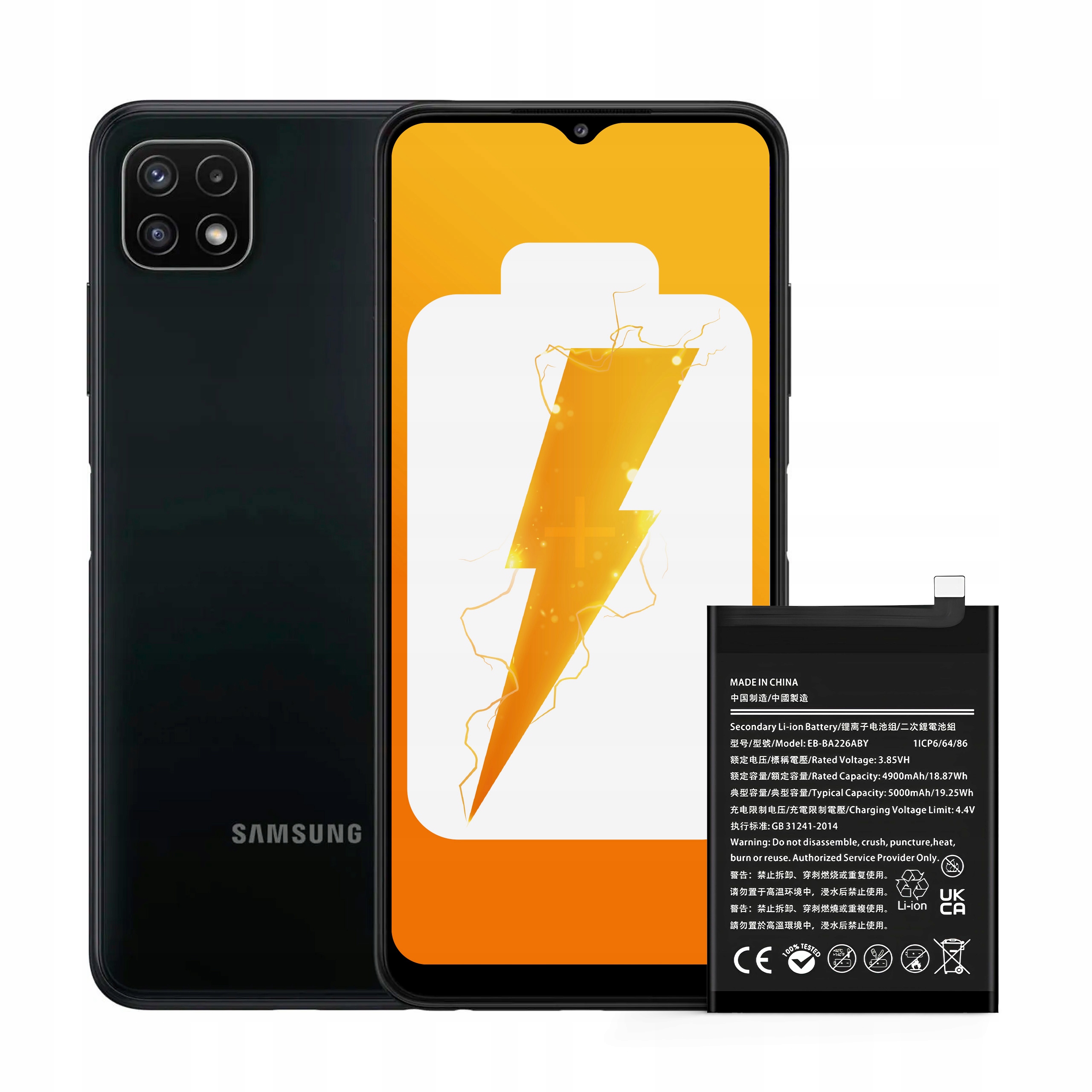 Bateria EB-BA226ABY do Samsung Galaxy A22 5G 5000 mAh NOWACELL