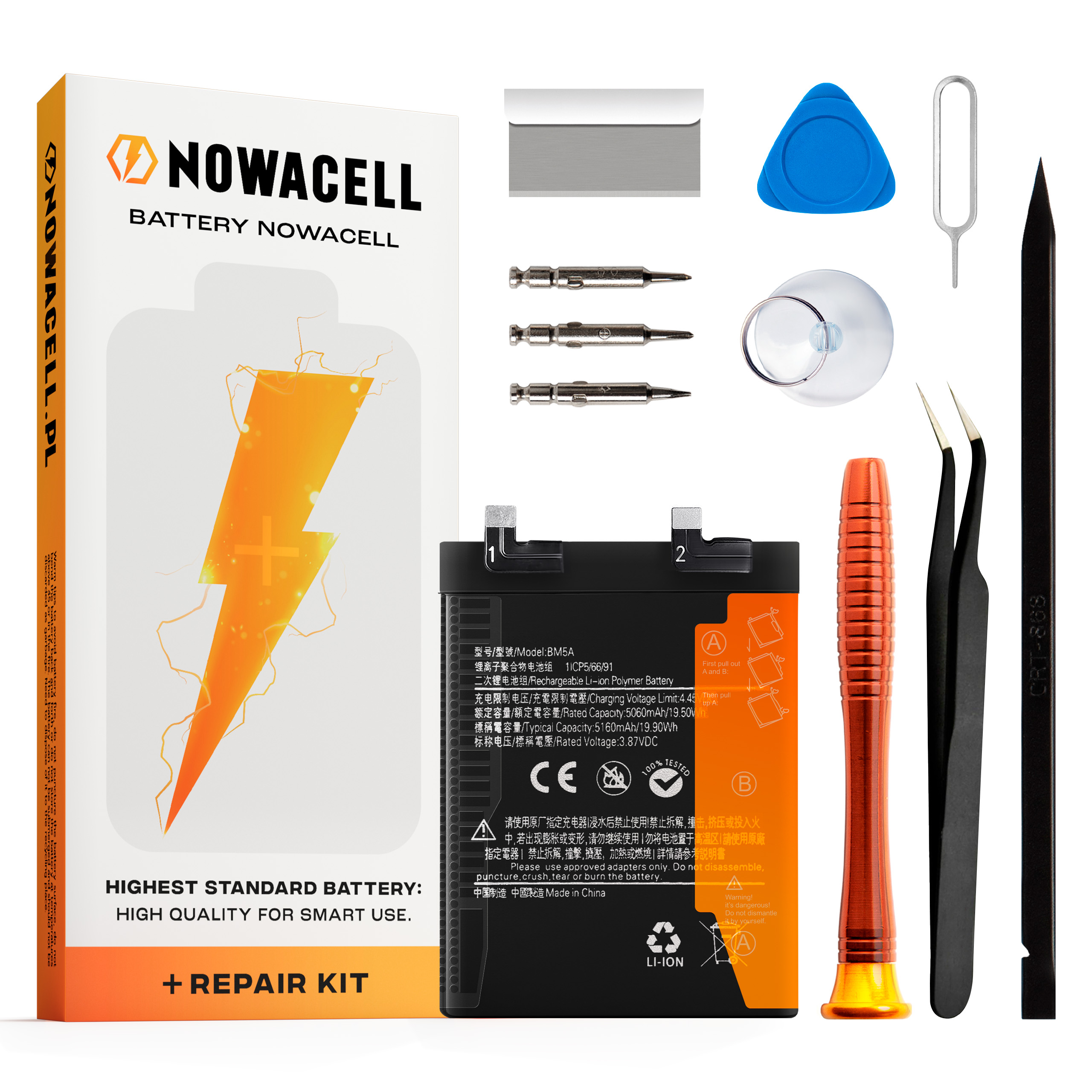 Bateria BM5A do Xiaomi Redmi Note 11 Pro 4G 5160 mAh, Zestaw Naprawczy