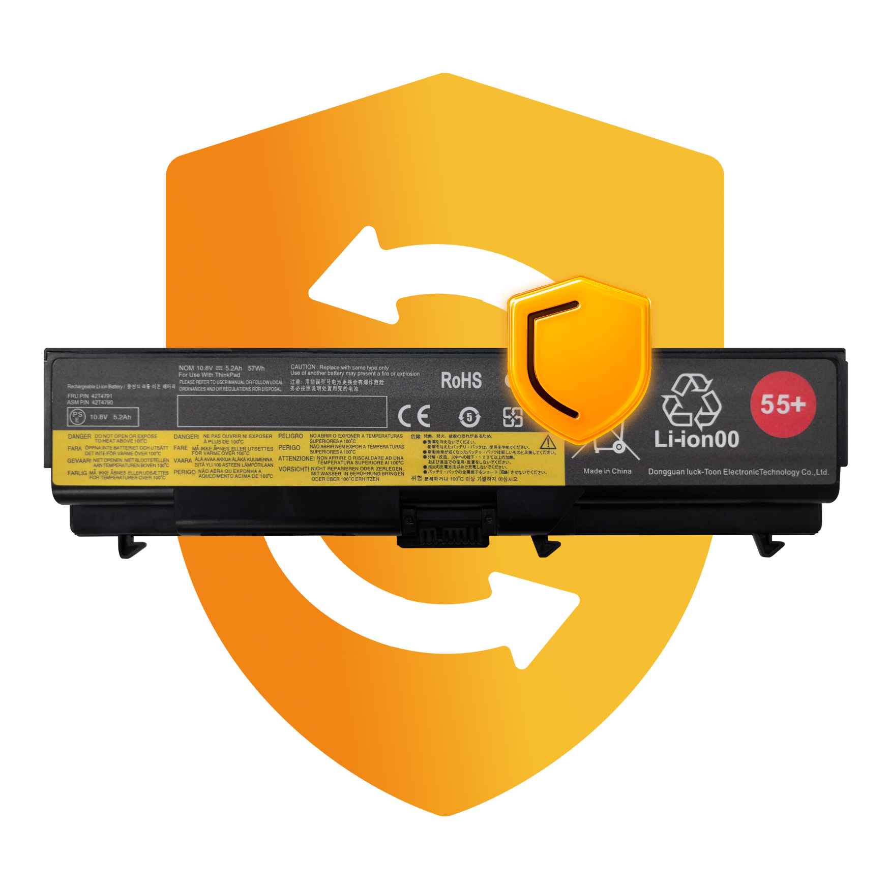 Bateria 42T4791 55+ do Lenovo ThinkPad SL410 W510 T410 Edge 14 10,8 V 57 Wh