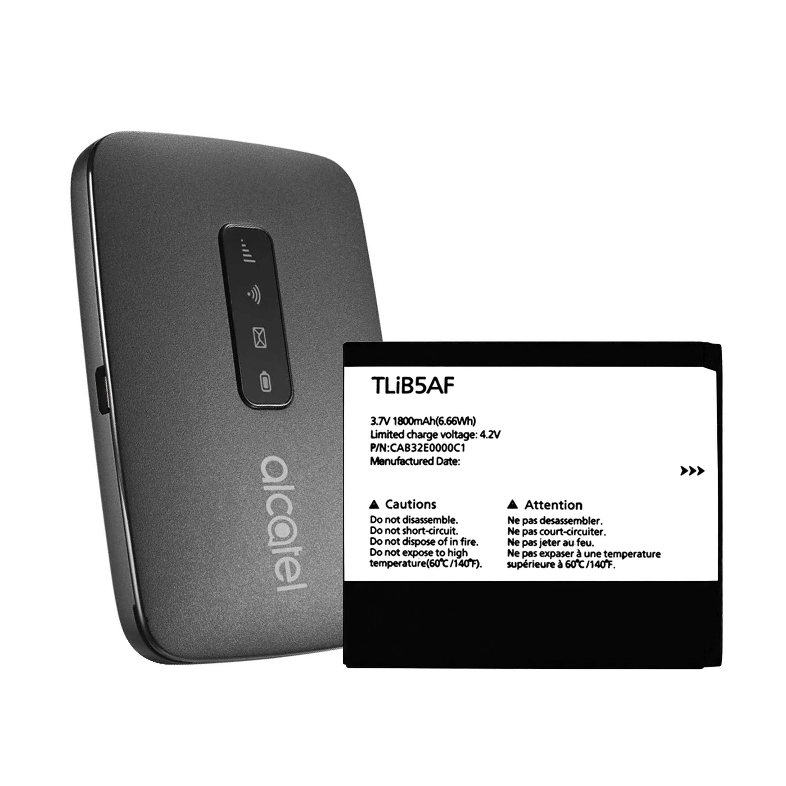 Bateria TLiB5AF do Alcatel One Touch, Link Zone MW40 Orange Airbox 1800 mAh
