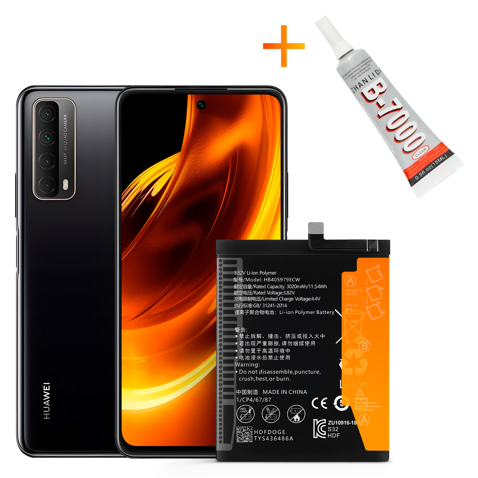 Bateria HB405979ECW + KLEJ B7000 do Huawei Y6S 3020 mAh Akumulator