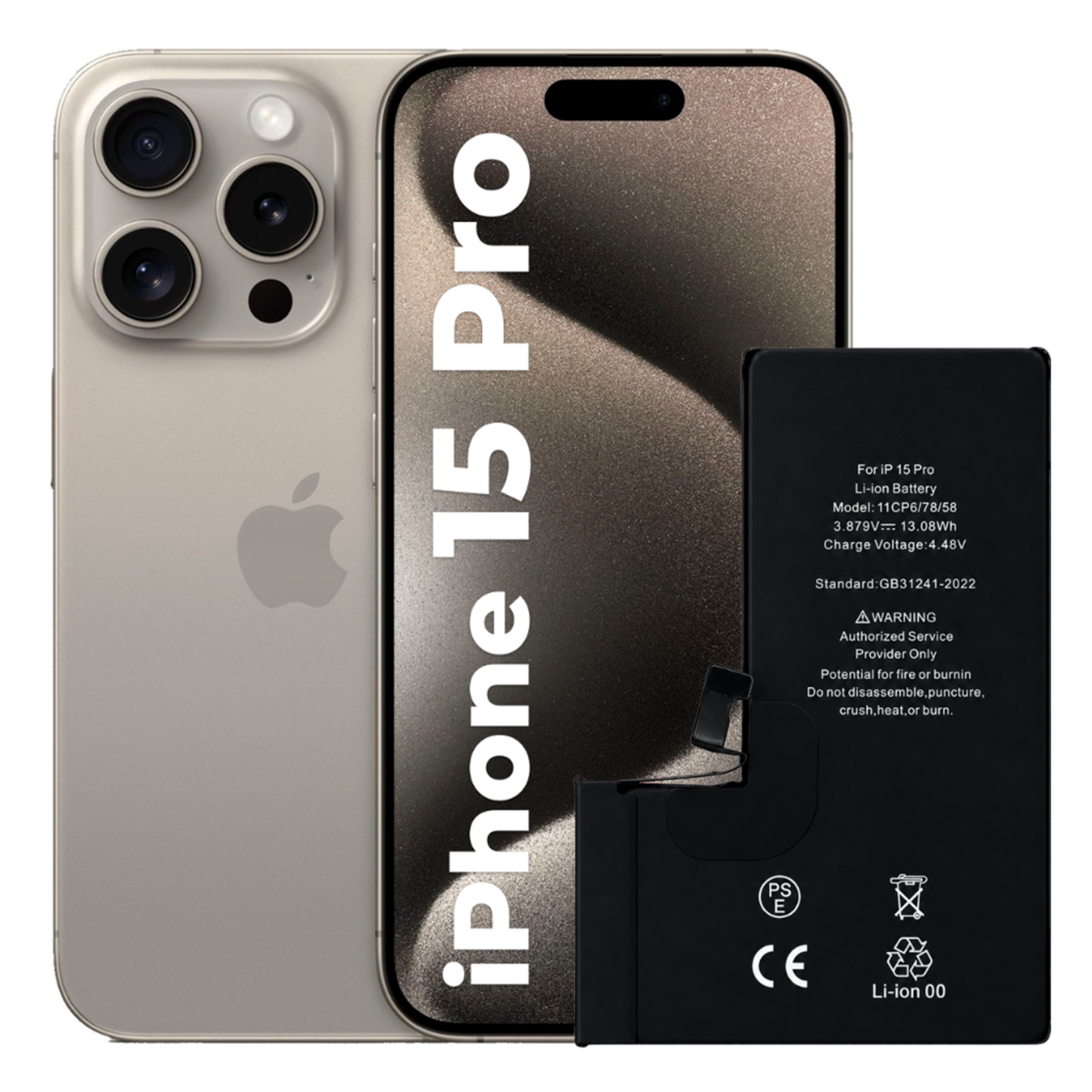Bateria do iPhone 15 Pro 3370 mAh BEZ KOMUNIKATU Większa pojemność NOWACELL