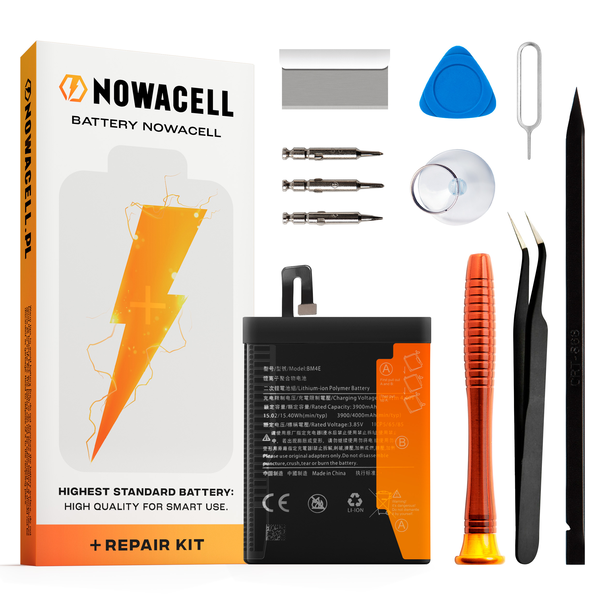 Bateria BM4E do Xiaomi POCO F1, 4000 mAh, Zestaw Naprawczy