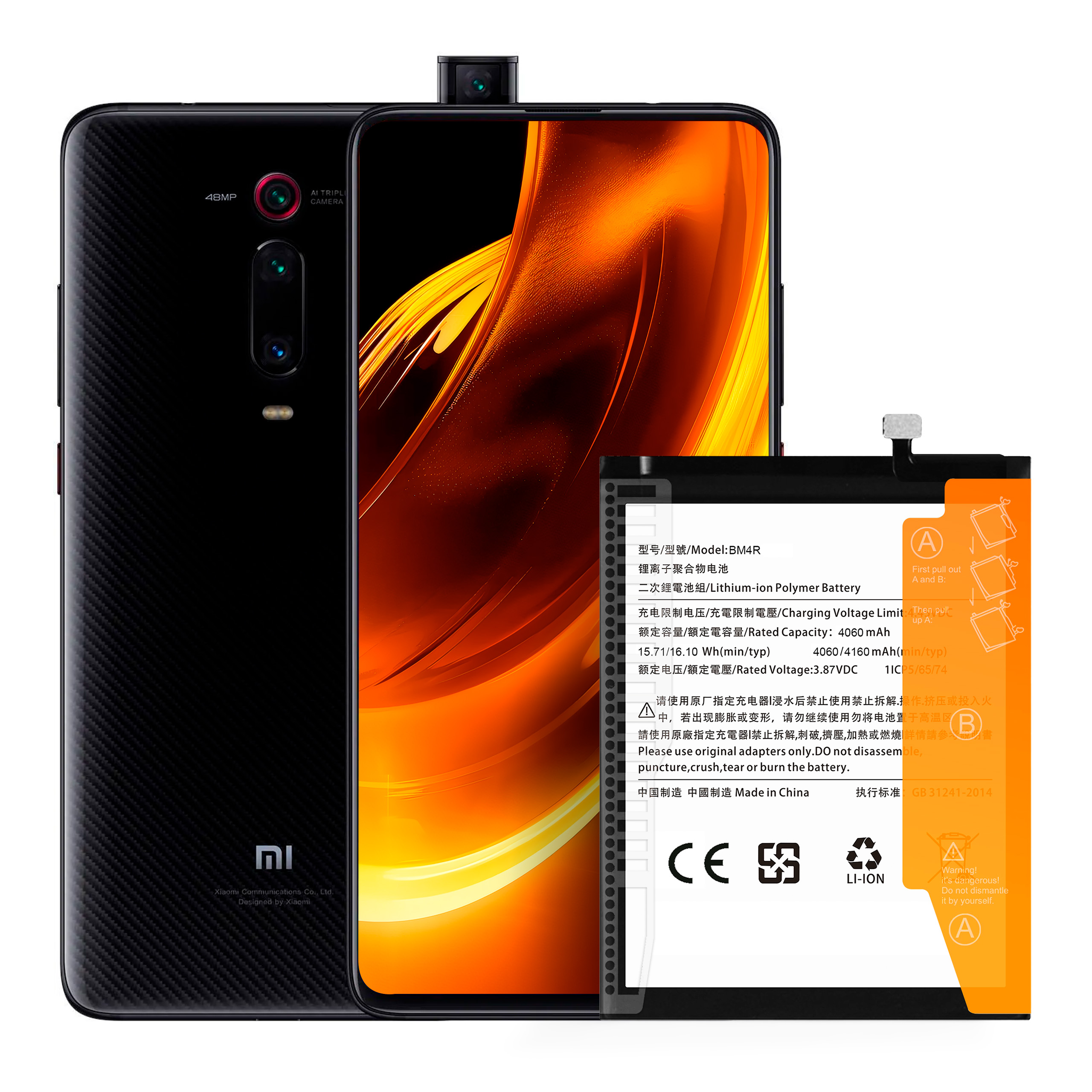 Bateria BM4R do Xiaomi Mi 10 Lite, 4160 mAh, Zestaw Naprawczy