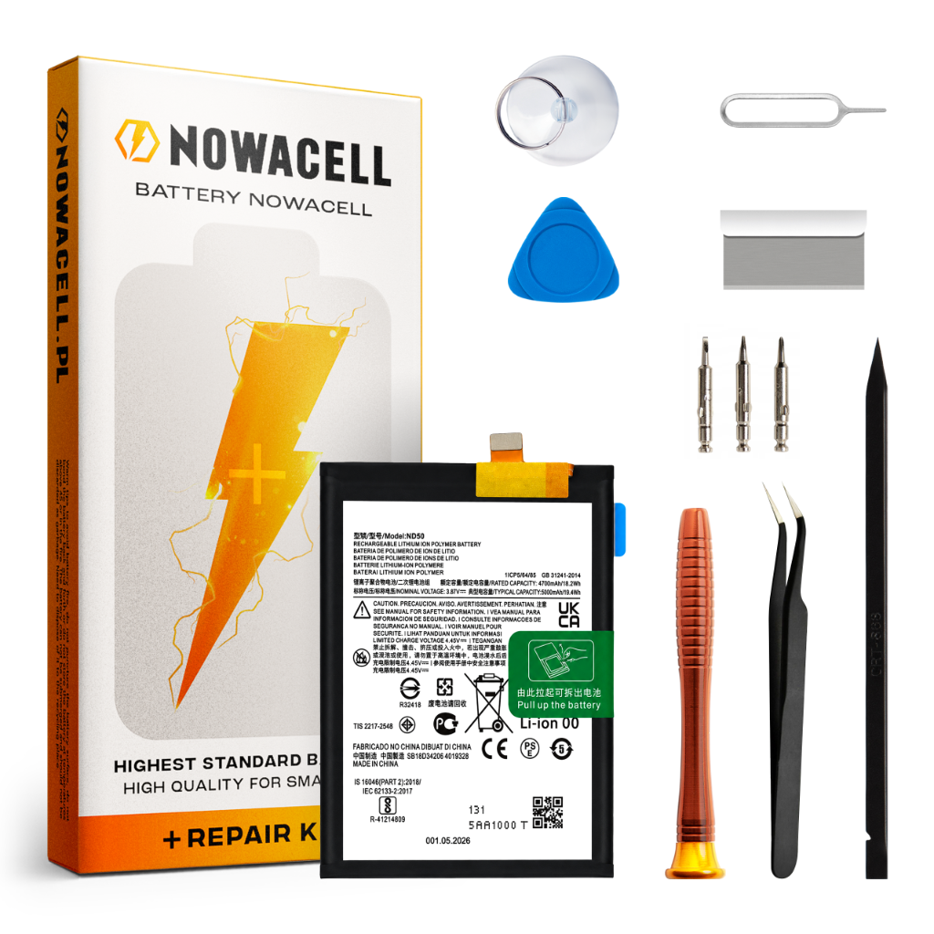 Zestaw Bateria ND50 do Motorola Moto C31 / C62 5G / G42 5000 mAh Akumulator