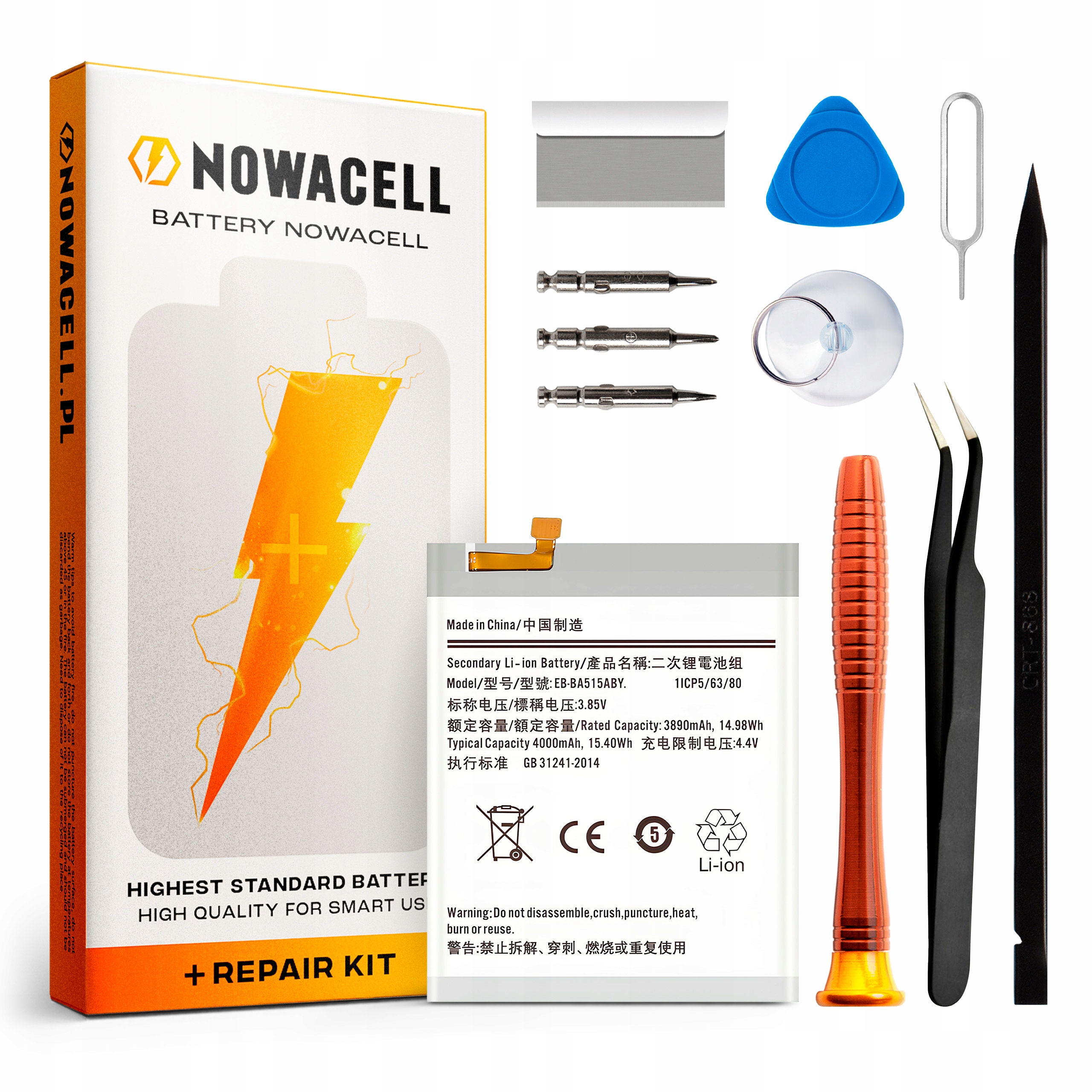 Bateria EB-BA515ABY Do Samsung A51 Zestaw 4000 mAh NOWACELL