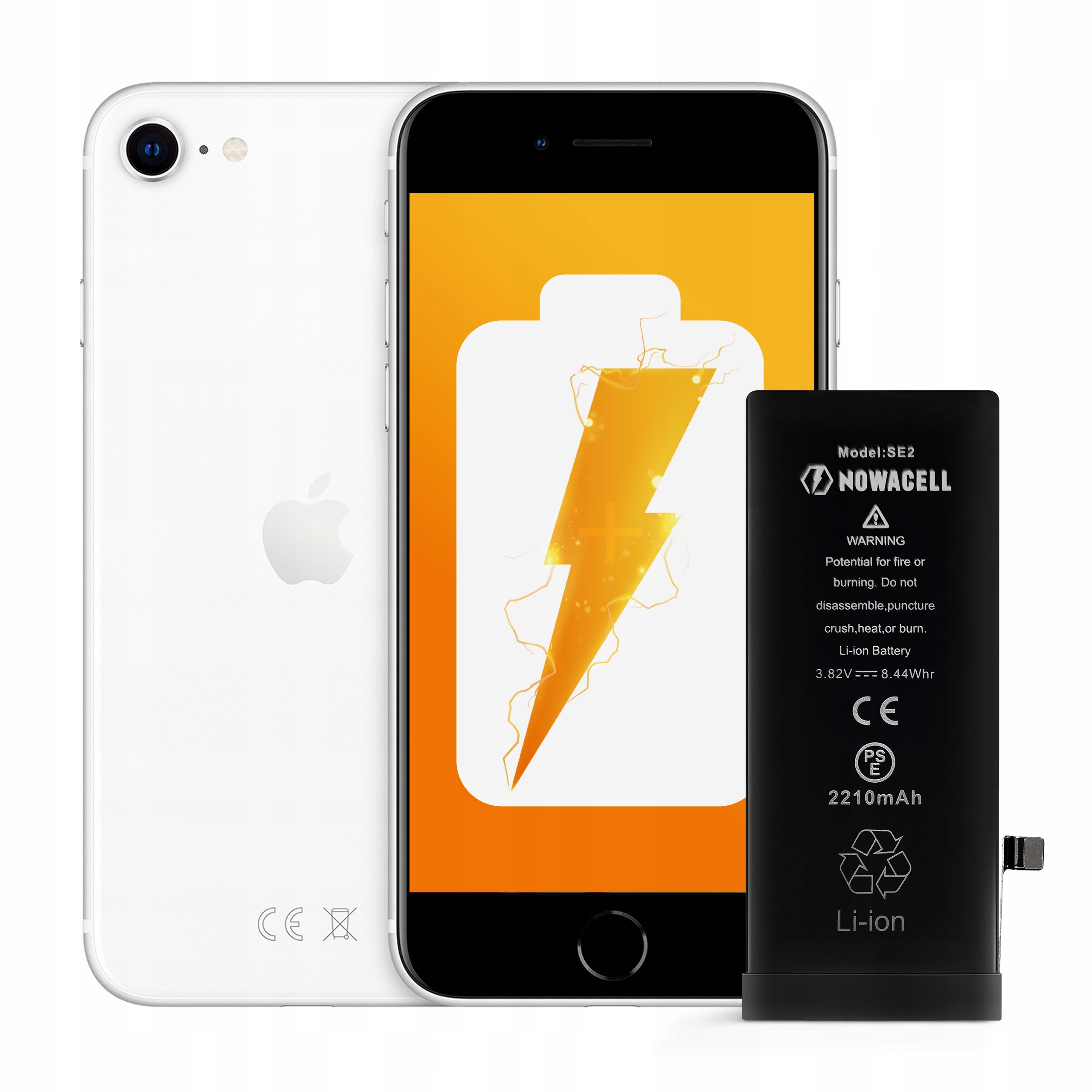 Bateria do iPhone SE 2020 Większa Pojemność 2210 mAh Zestaw NOWACELL