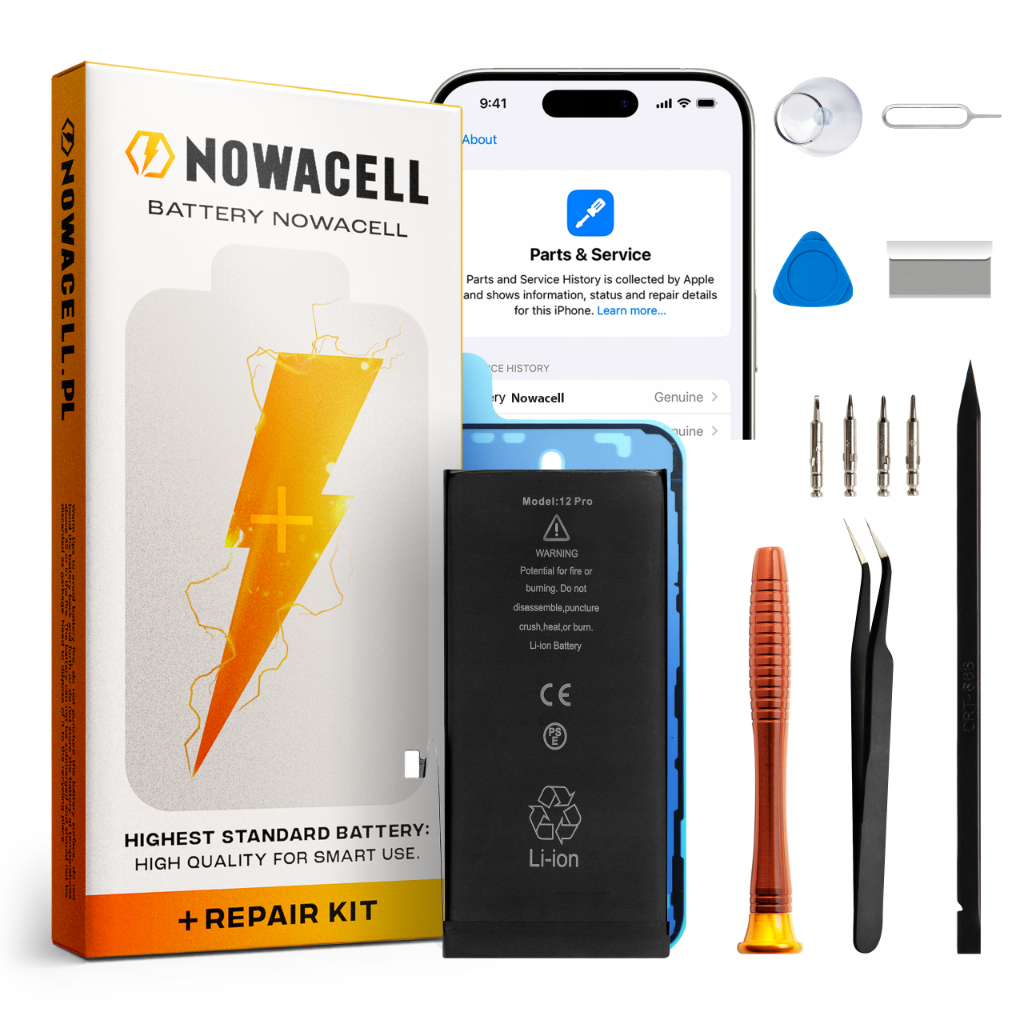 Bateria BEZ KOMUNIKATU iPhone 12 / 12 Pro Większa pojemność 3200 mAh Zestaw