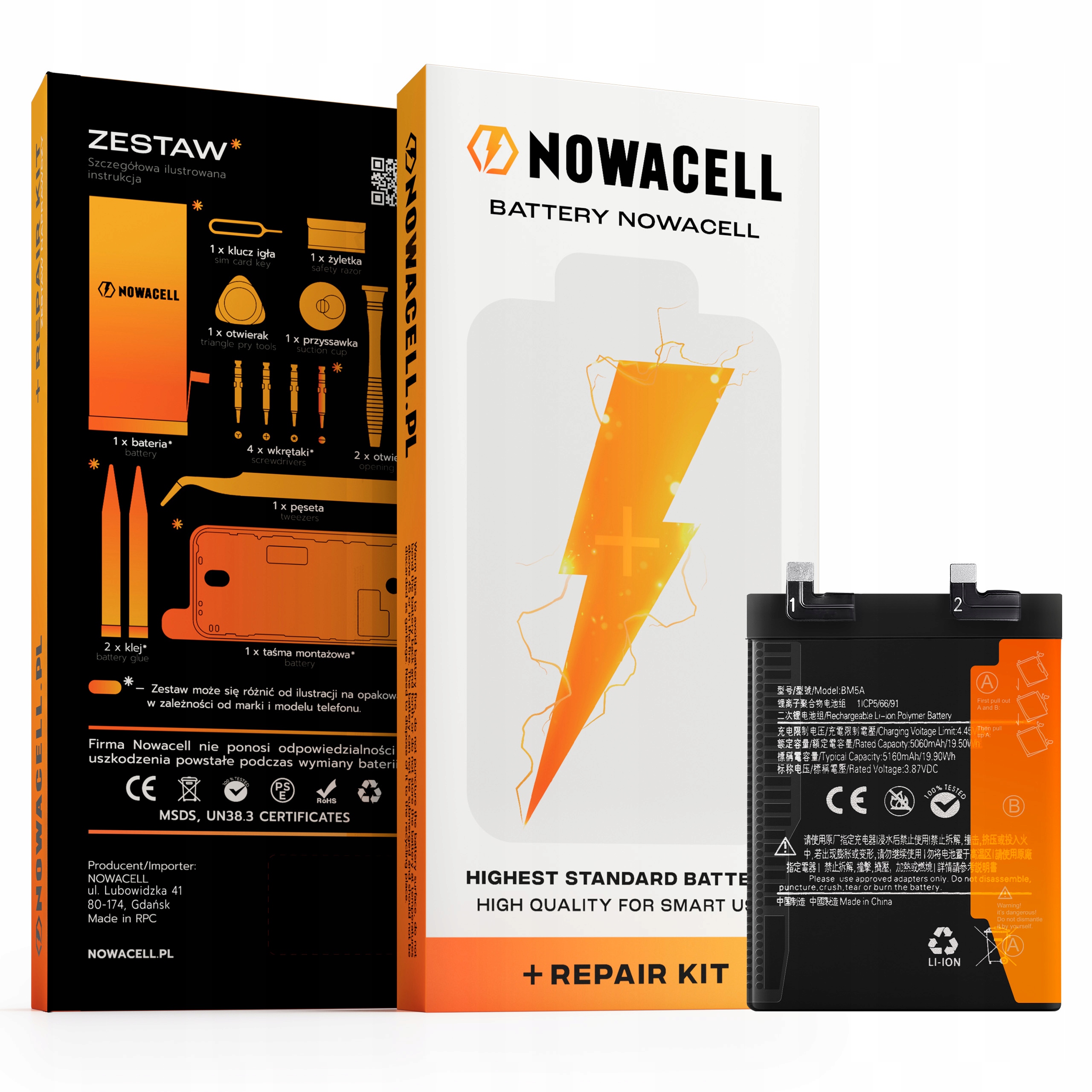 Bateria BM5A do Xiaomi Redmi Note 11 Pro 4G 5160 mAh, Zestaw Naprawczy