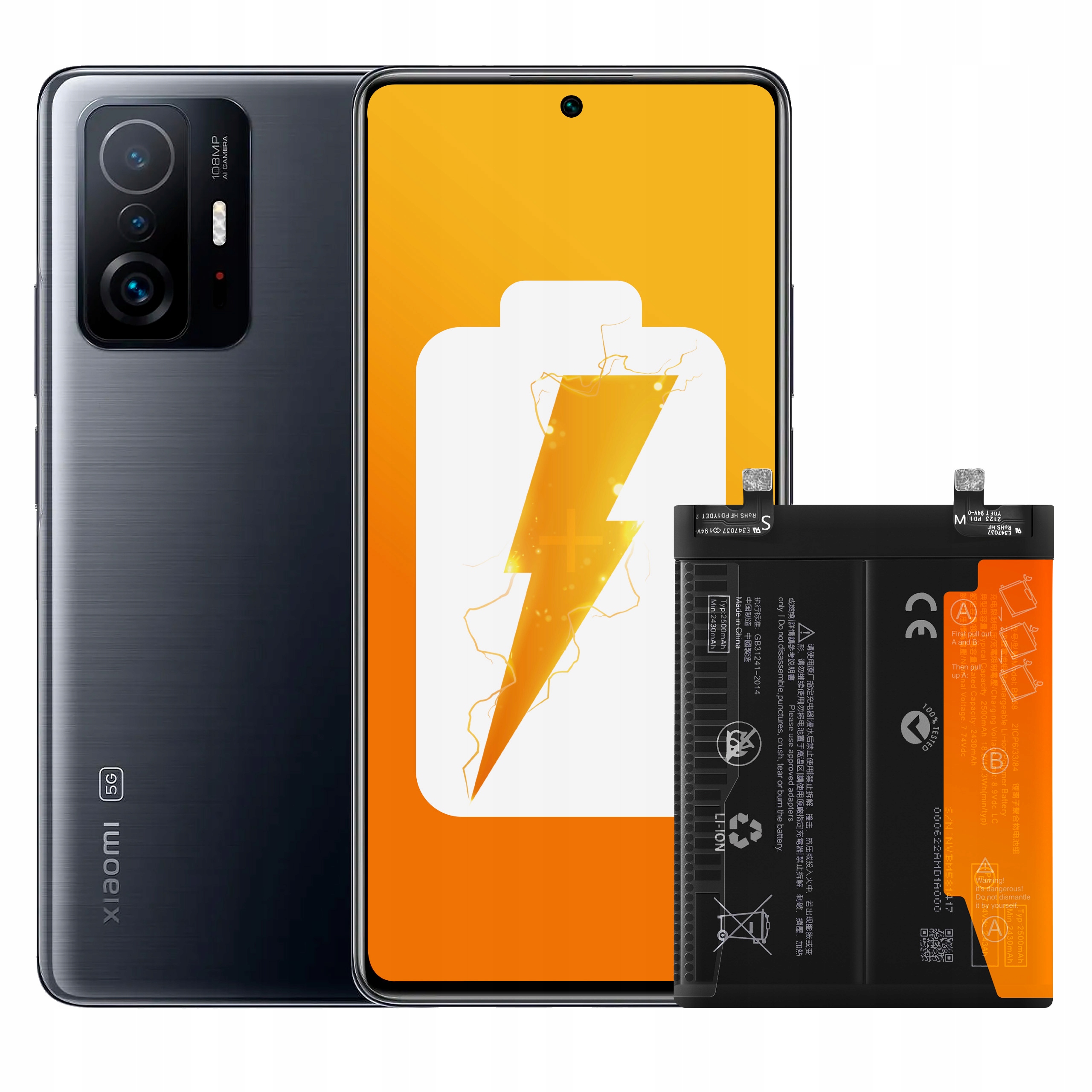 Bateria BM58 do Xiaomi Mi 11T Pro, 5000 mAh, Zestaw Naprawczy