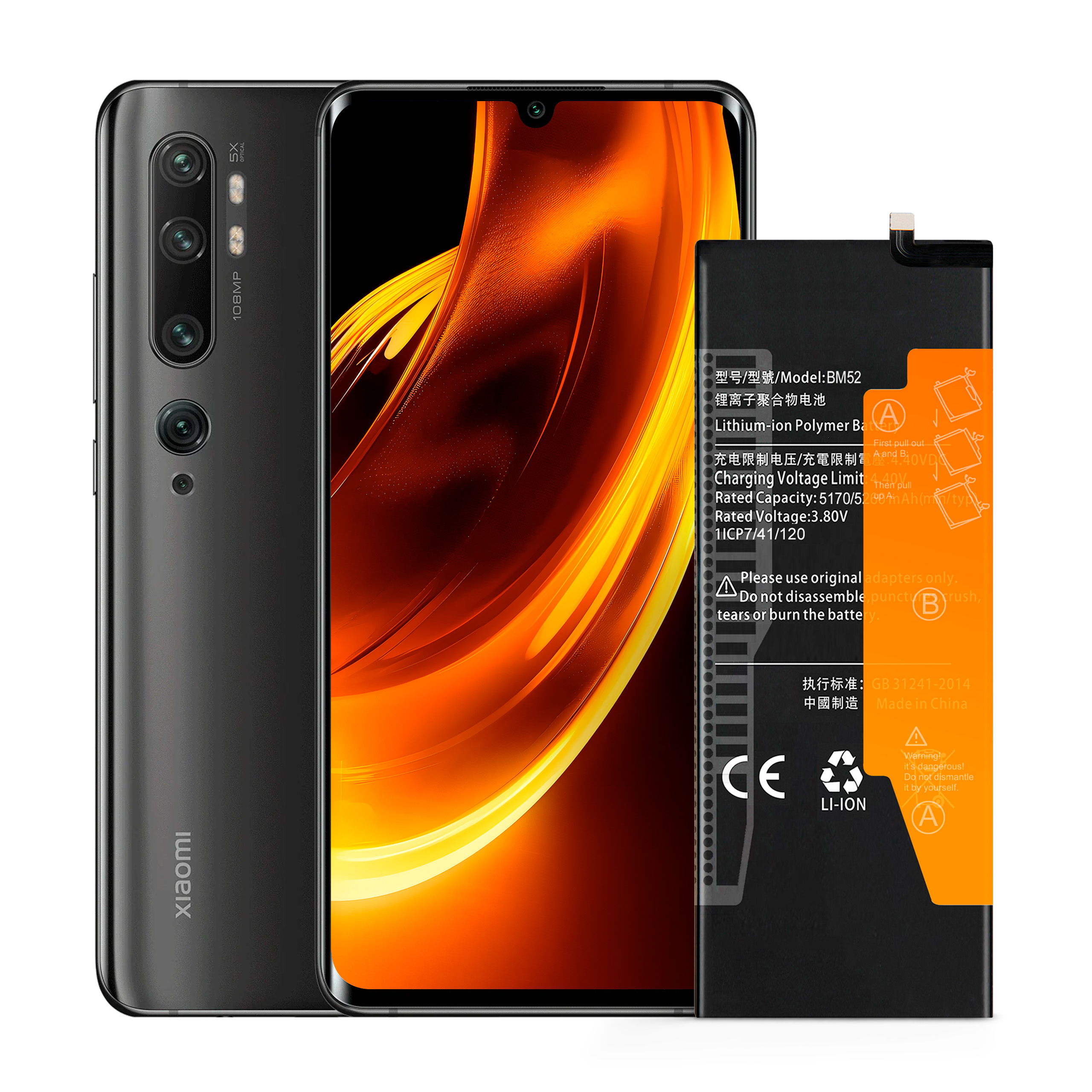 Bateria BM52 do Xiaomi Mi Note 10 / Note 10 Lite, 5260mAh, Zestaw Naprawczy