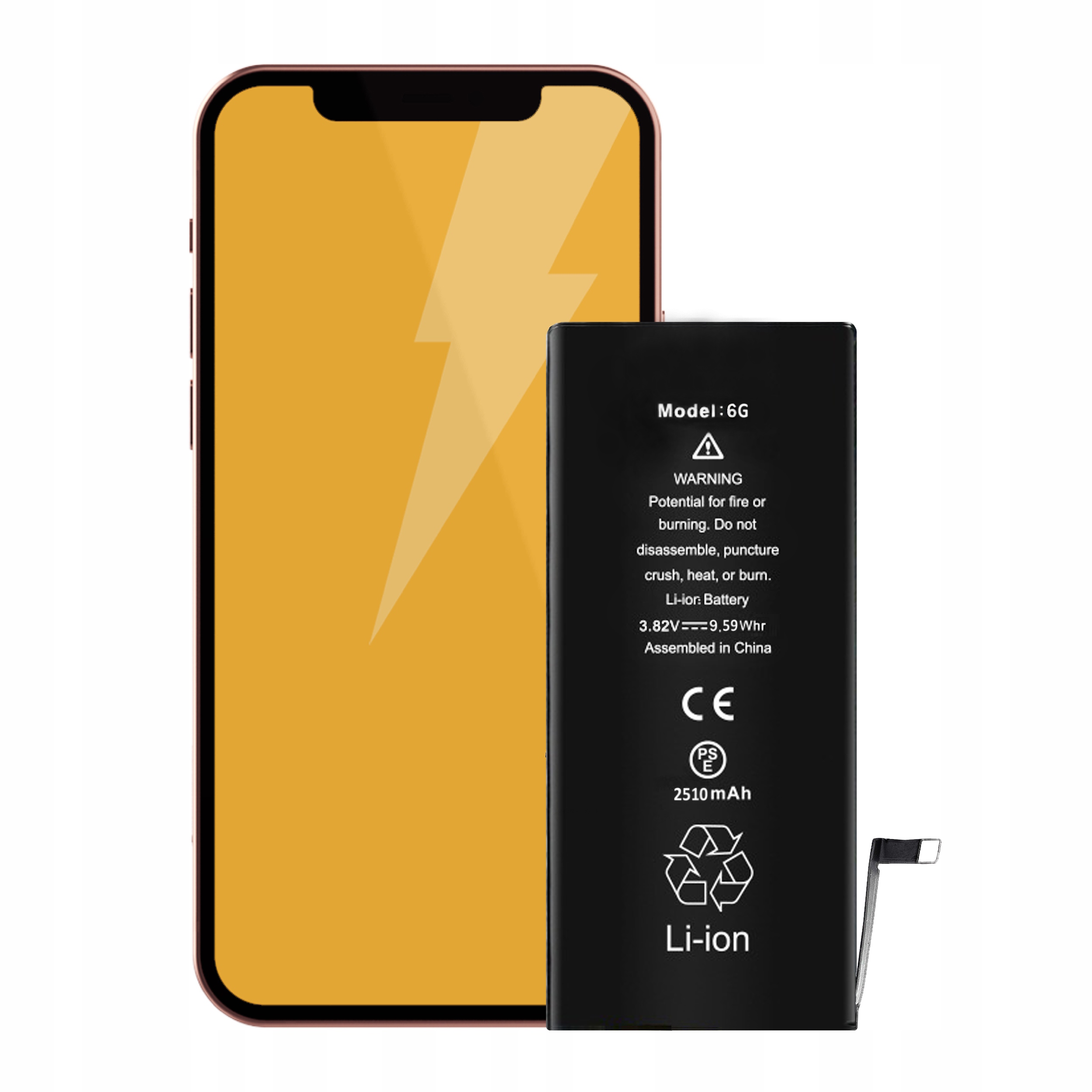 Bateria do iPhone 6 BEZ KOMUNIKATU Większa Pojemność 2510 mAh NOWACELL