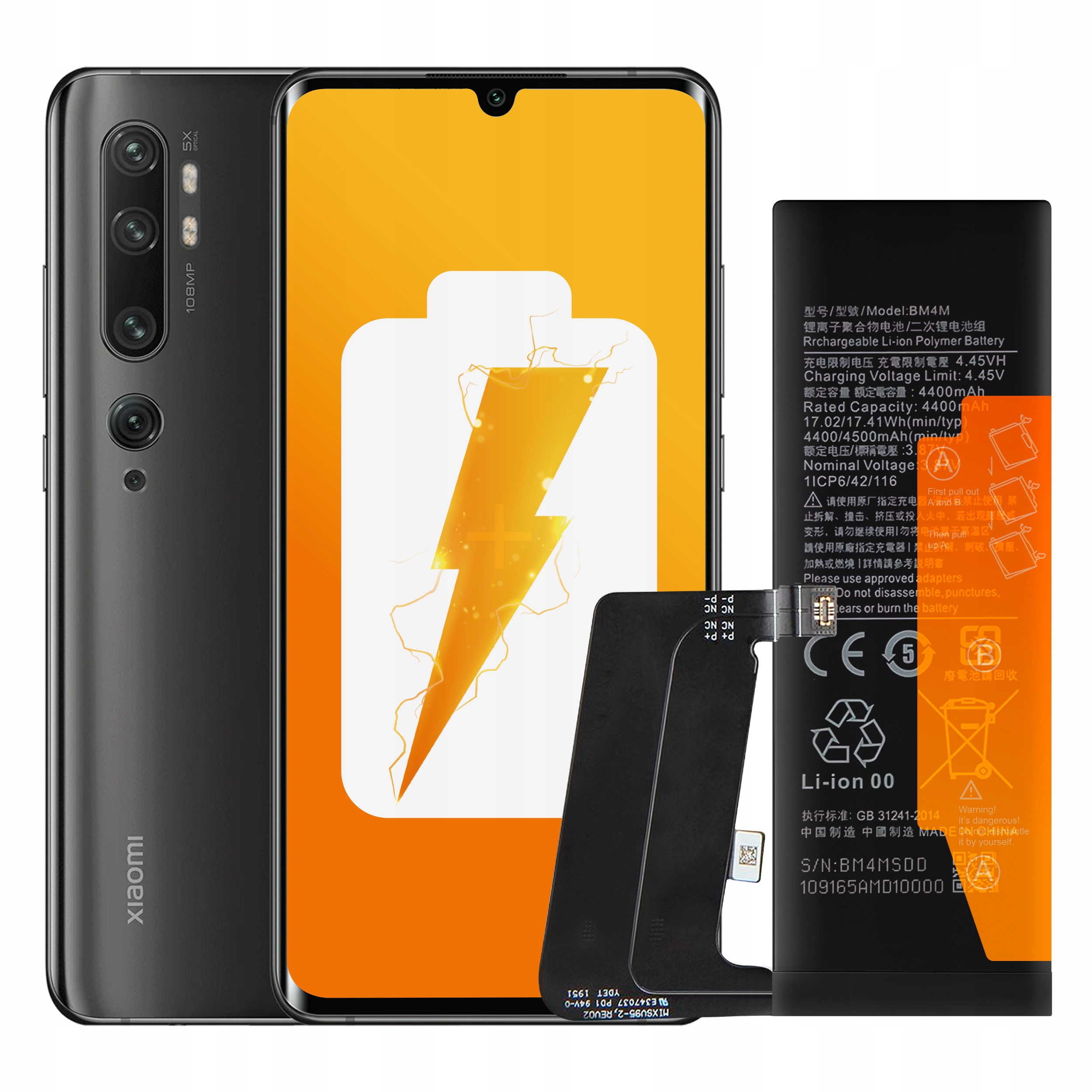 Bateria BM4M do Xiaomi Mi 10 Pro, 4500 mAh, Zestaw Naprawczy