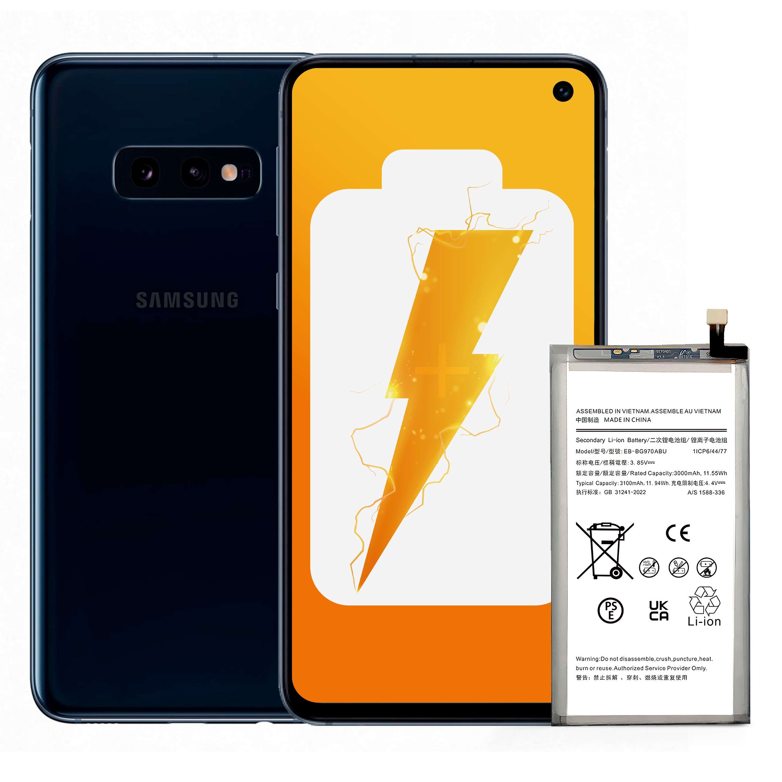 Bateria EB-BG970ABU do Samsung Galaxy S10E Zestaw 3100 mAh NOWACELL