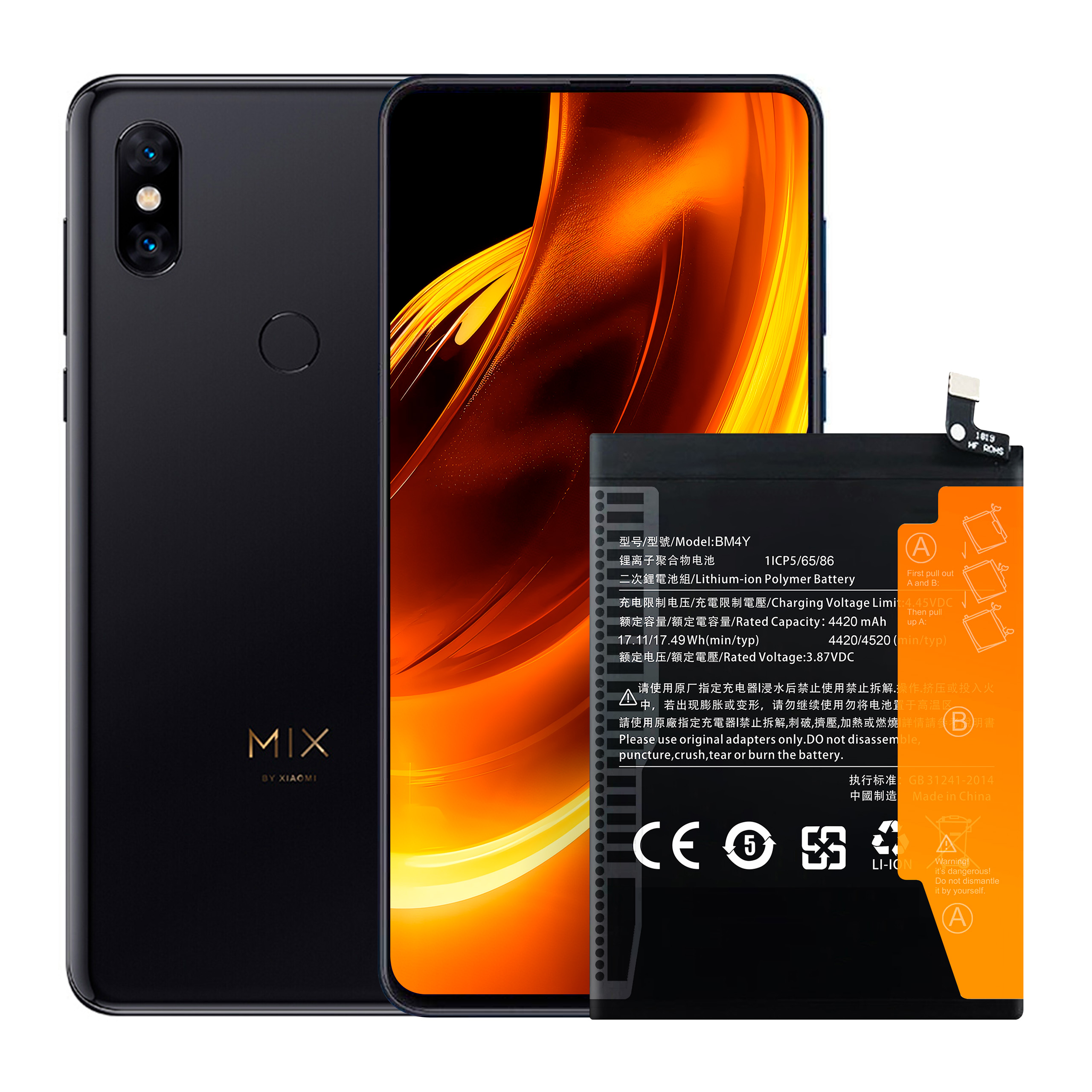 Bateria BM4Y do Xiaomi Mi11, POCO F3, Redmi K40, 4520 mAh, Zestaw Naprawczy