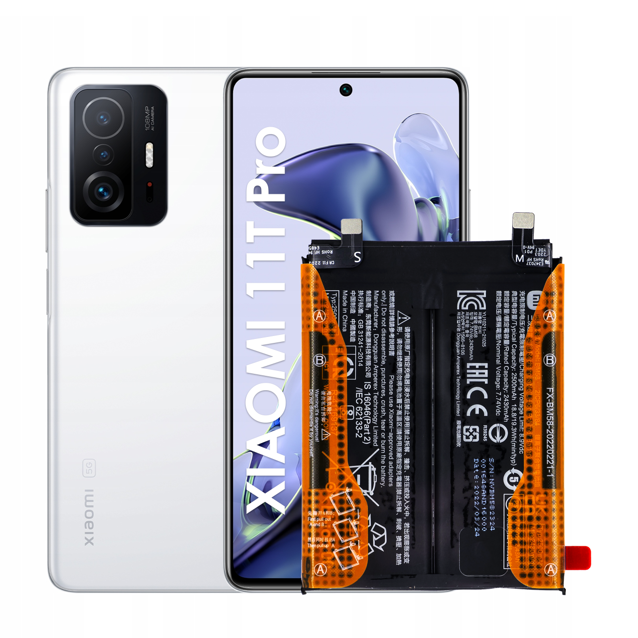 Bateria BM58 100% ORYGINAŁ do Xiaomi Mi 11T Pro 2107113SG 5000 mAh NOWACELL
