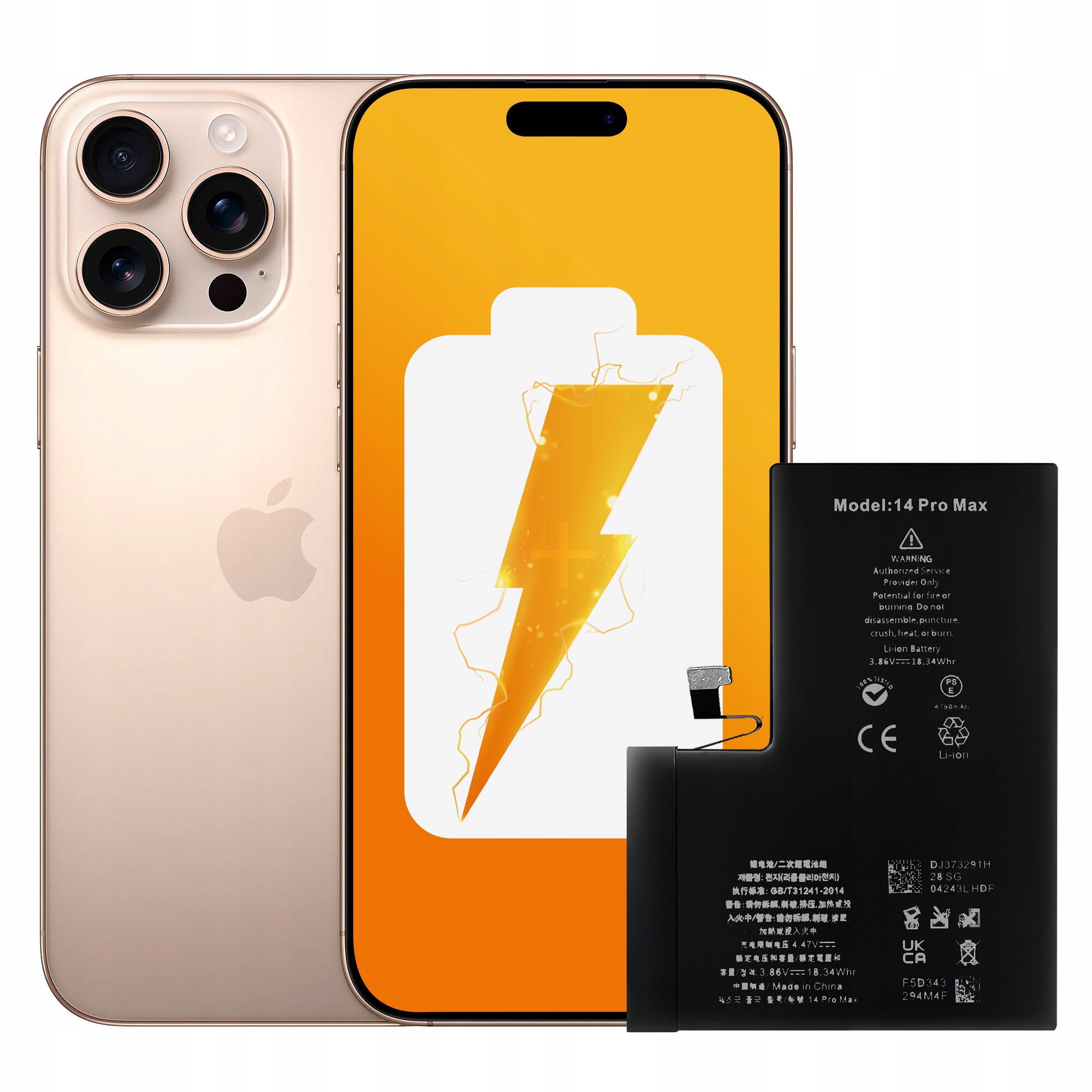 Bateria do iPhone 14 Pro Max Większa Pojemność 4700 mAh Zestaw NOWACELL