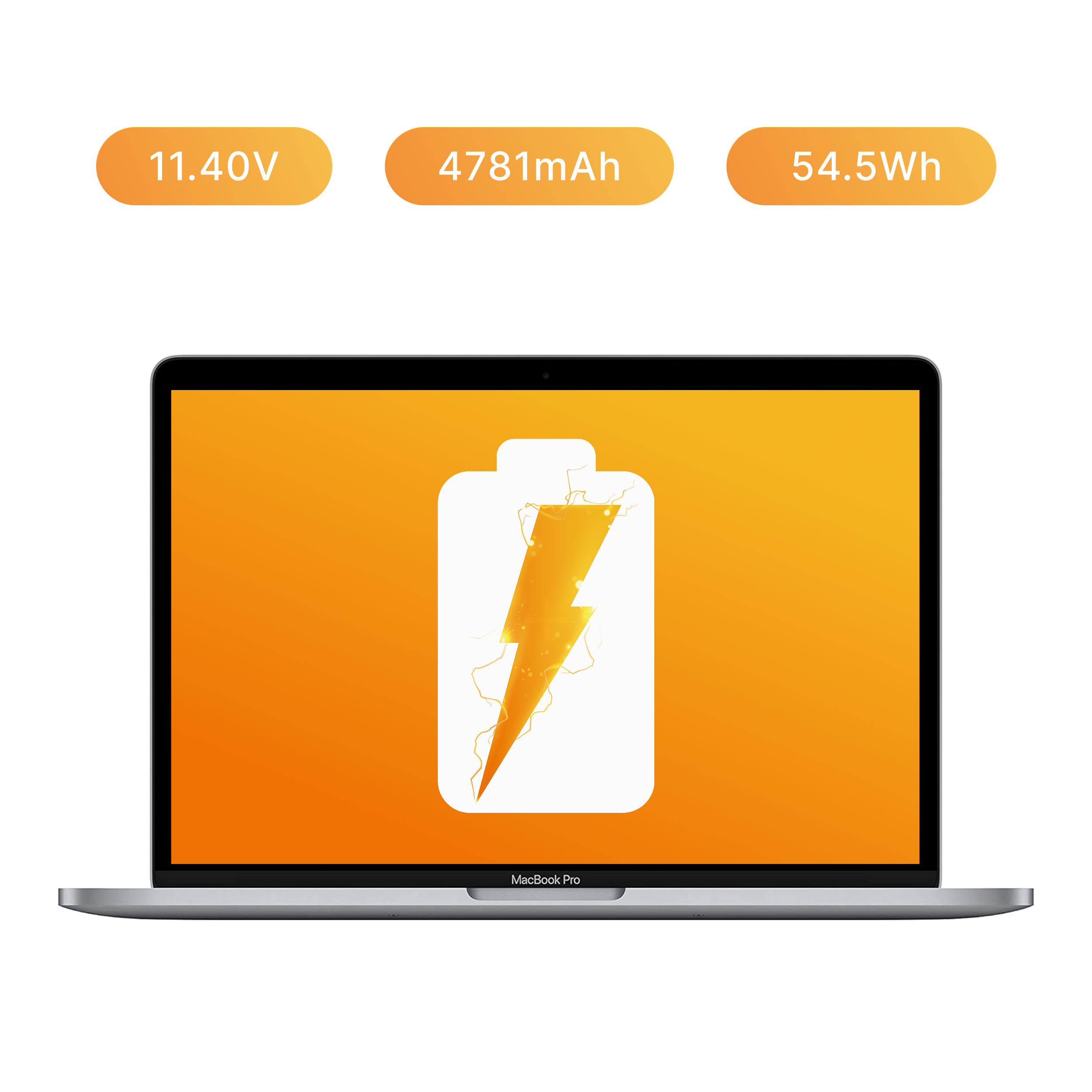 Bateria A1713 do MacBook Pro 13 A1708 2016 2017 54,5 Wh 11,4 V 4781 mAh