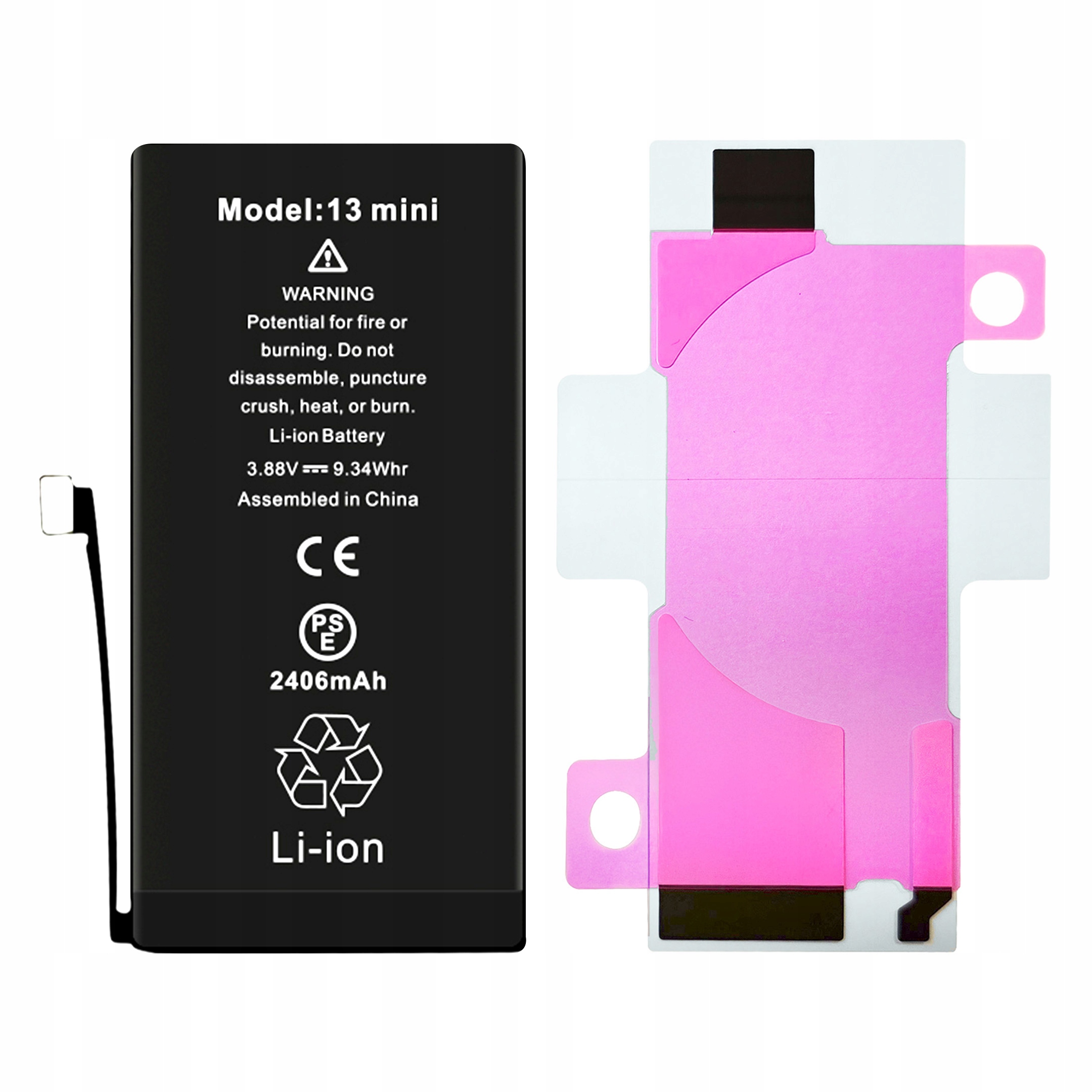 Bateria do iPhone 13 Mini BEZ KOMUNIKATU 2406 mAh OEM Jakość Kondycja 100%