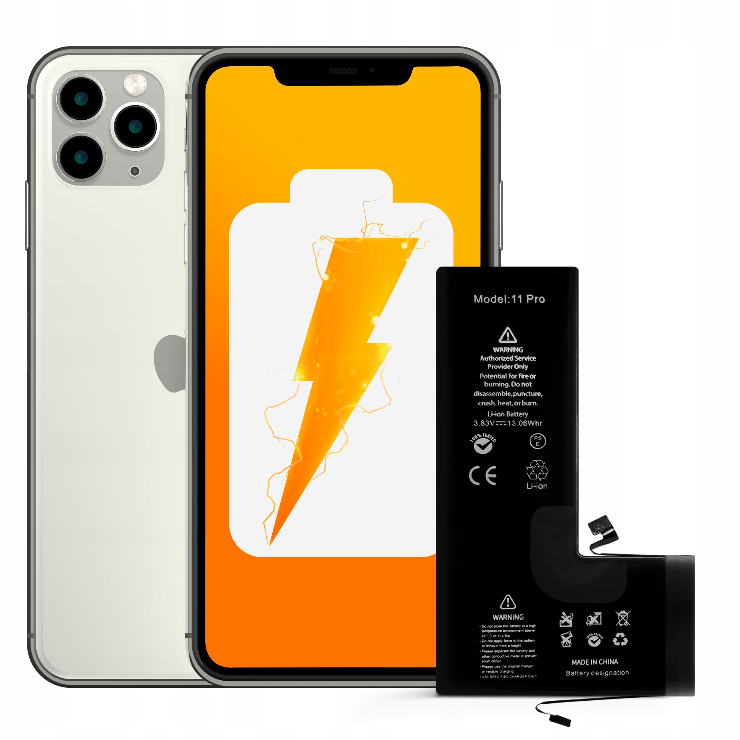 Bateria do iPhone 11 Pro Większa Pojemność 3400 mAh Zestaw NOWACELL