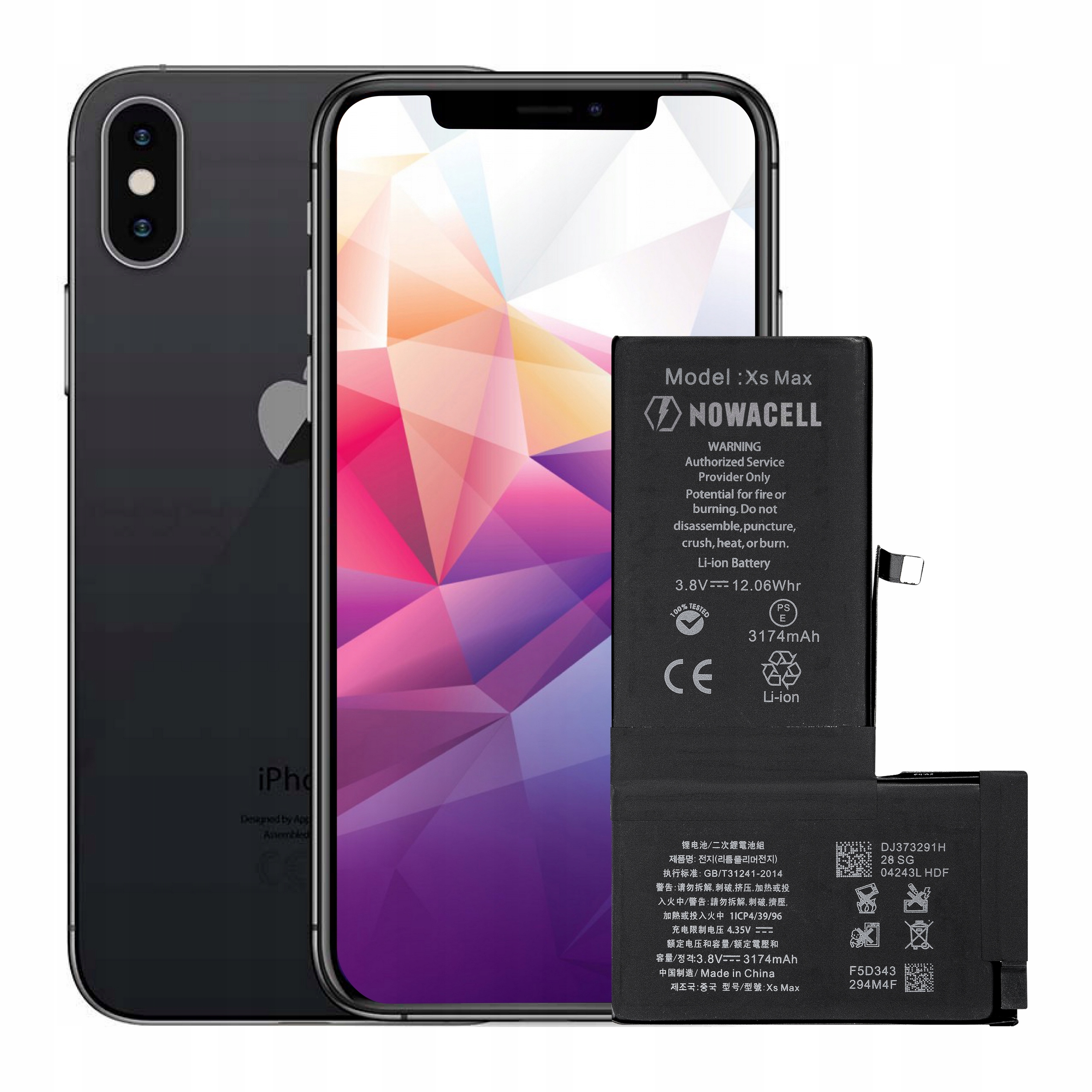 Bateria do iPhone Xs Max 3174mAh - NOWACELL Świeża