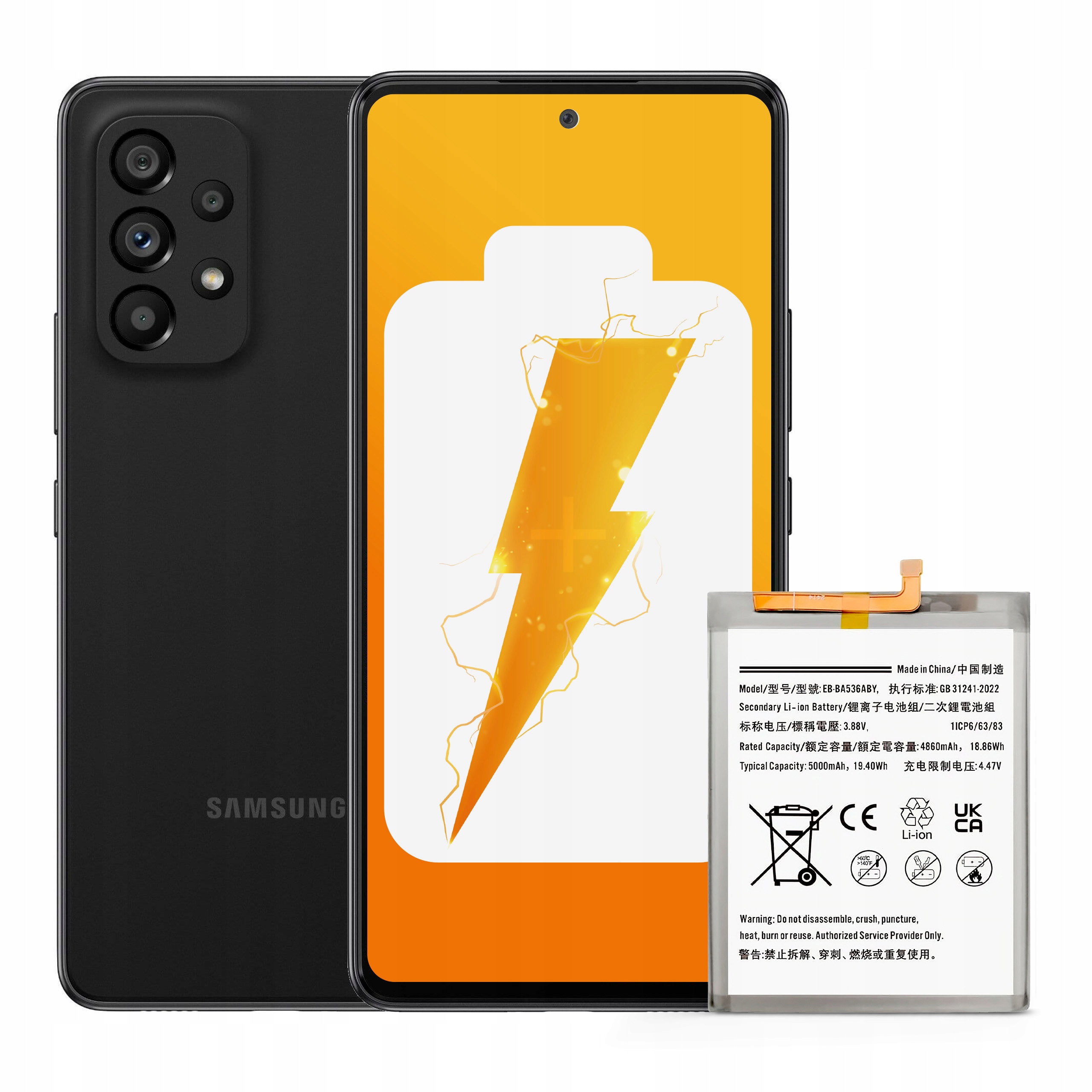 Bateria EB-BA536ABY EB-BA336ABY do Samsung Galaxy A53 A33 5G 5000 mAh Nowa