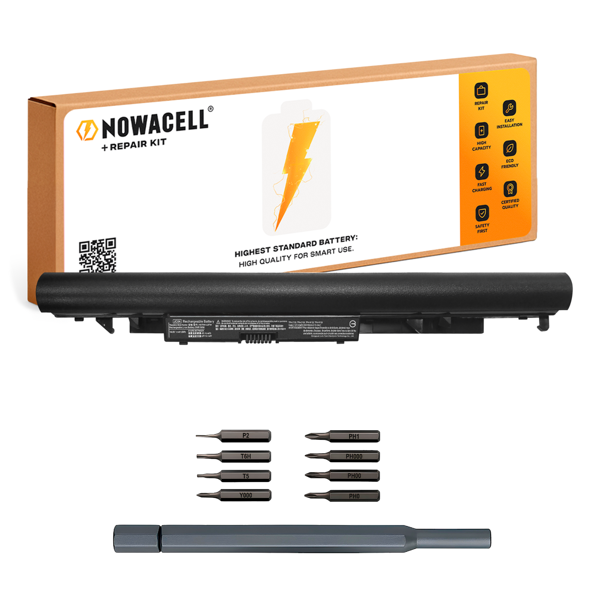 Bateria JC04 do HP 14 15 17 240 245 246 250 255 G6 HSTNN-LB7W 41.6Wh 14.6V