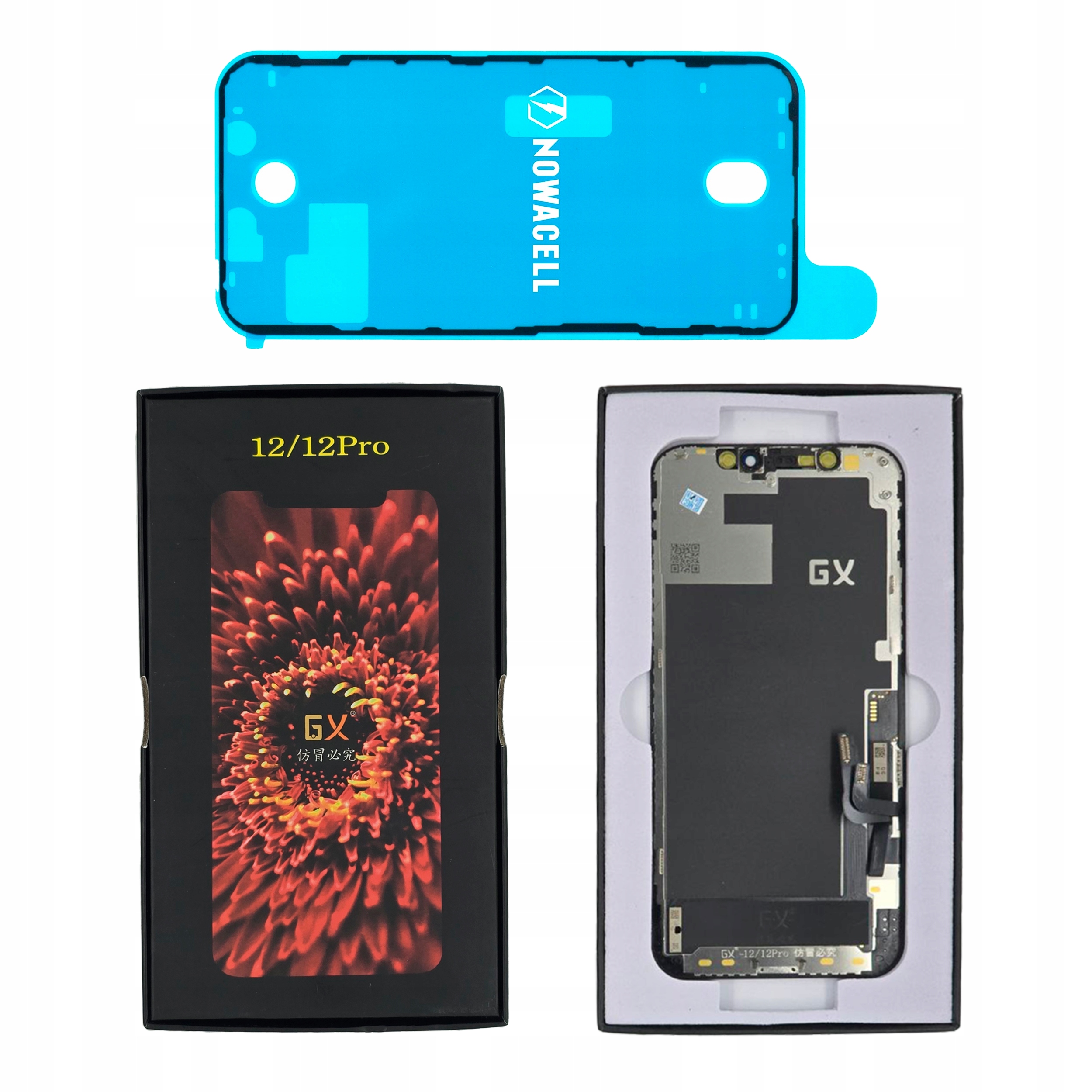 Wyświetlacz GX OLED do Apple iPhone 12/12 Pro Ekran + Uszczelka