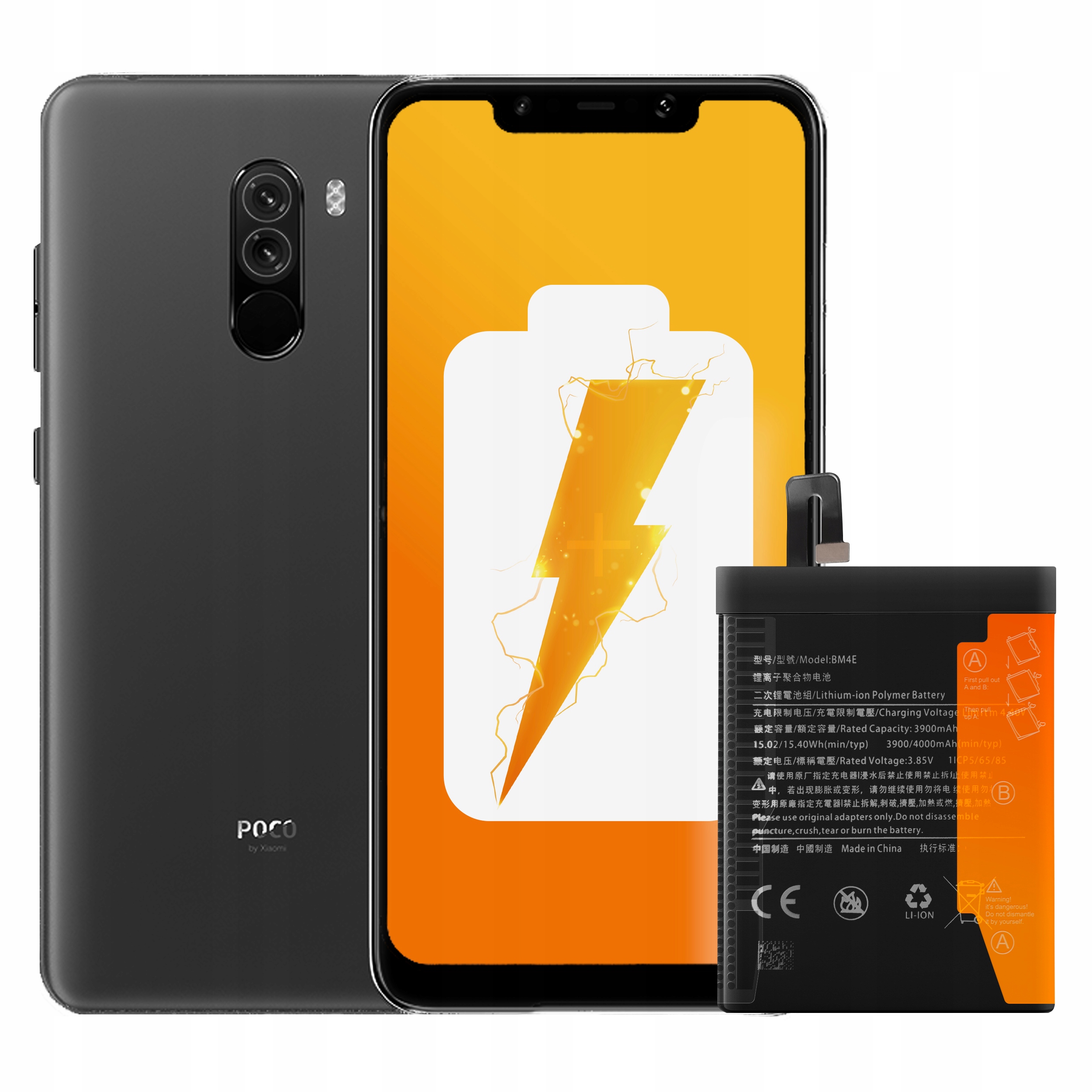 Zestaw Bateria BM4E + KLEJ B7000 do Xiaomi POCO F1 4000 mAh Akumulator