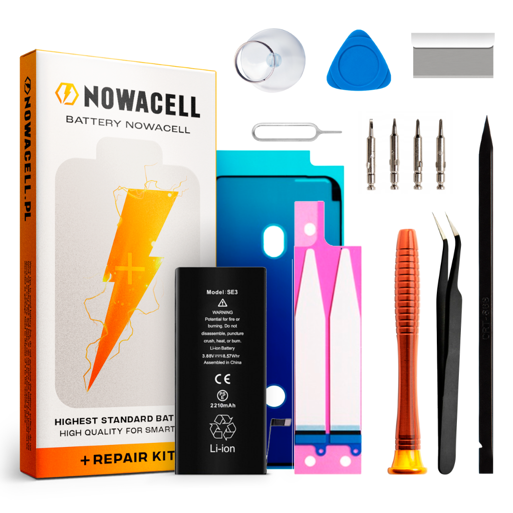 Bateria do iPhone SE 3 2022 Większa Pojemność 2200 mAh Zestaw NOWACELL